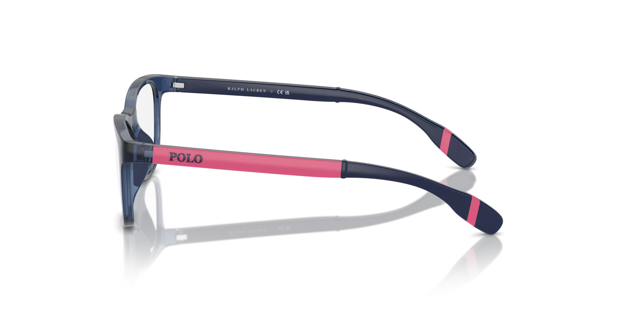 Polo Ralph Lauren PP8548U 5717 Montature da vista Iniettato Blu Cat Eye Normale - immagine 4