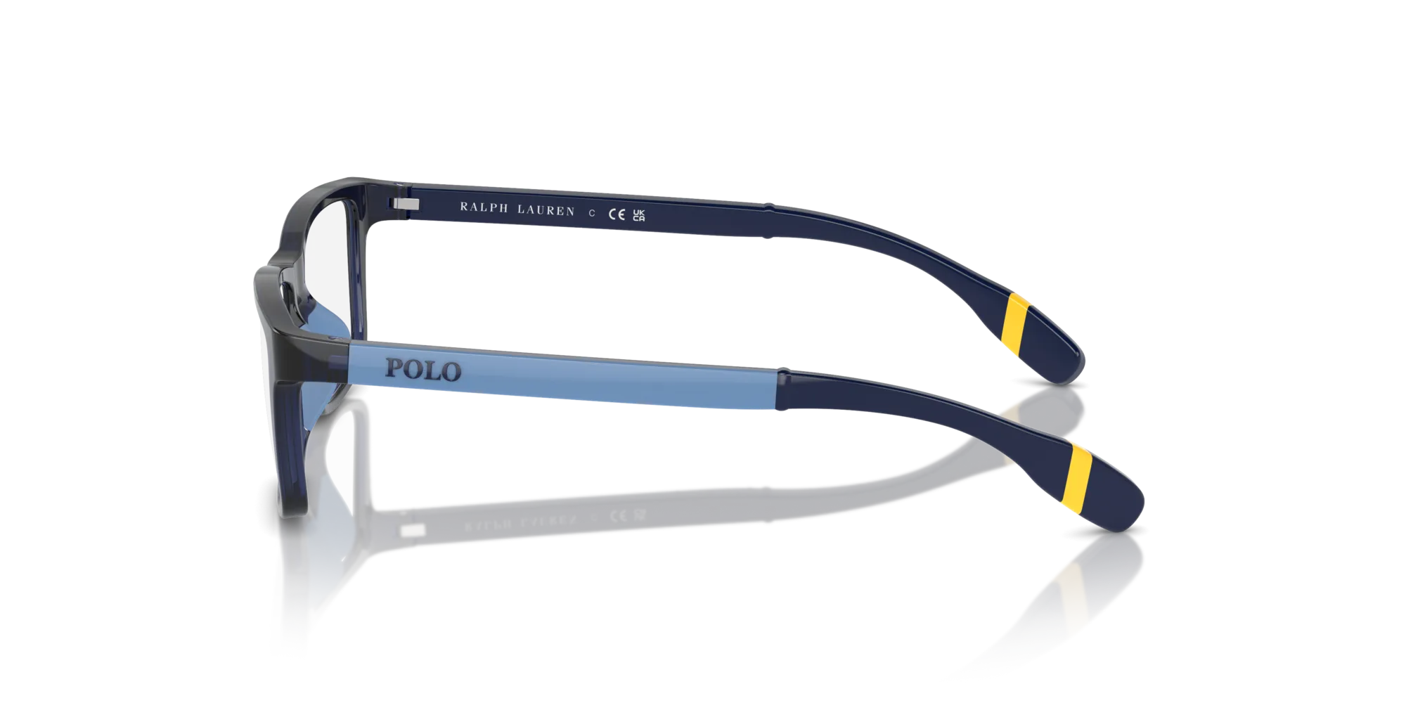 Polo Ralph Lauren PP8547U 5903 Montature da vista Iniettato Blu Squadrata Normale - immagine 4