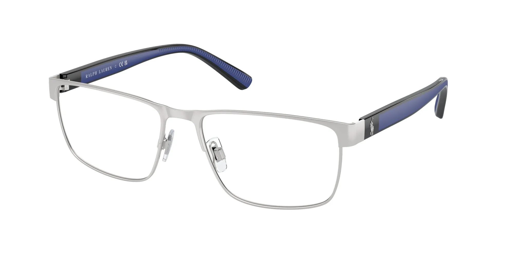 Polo Ralph Lauren PH1229 9001 Montature da vista Metallo Argento Trasparente Squadrata Normale - immagine 1