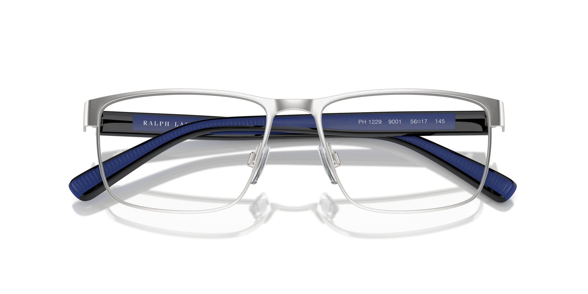 Polo Ralph Lauren PH1229 9001 Montature da vista Metallo Argento Trasparente Squadrata Normale - immagine 2