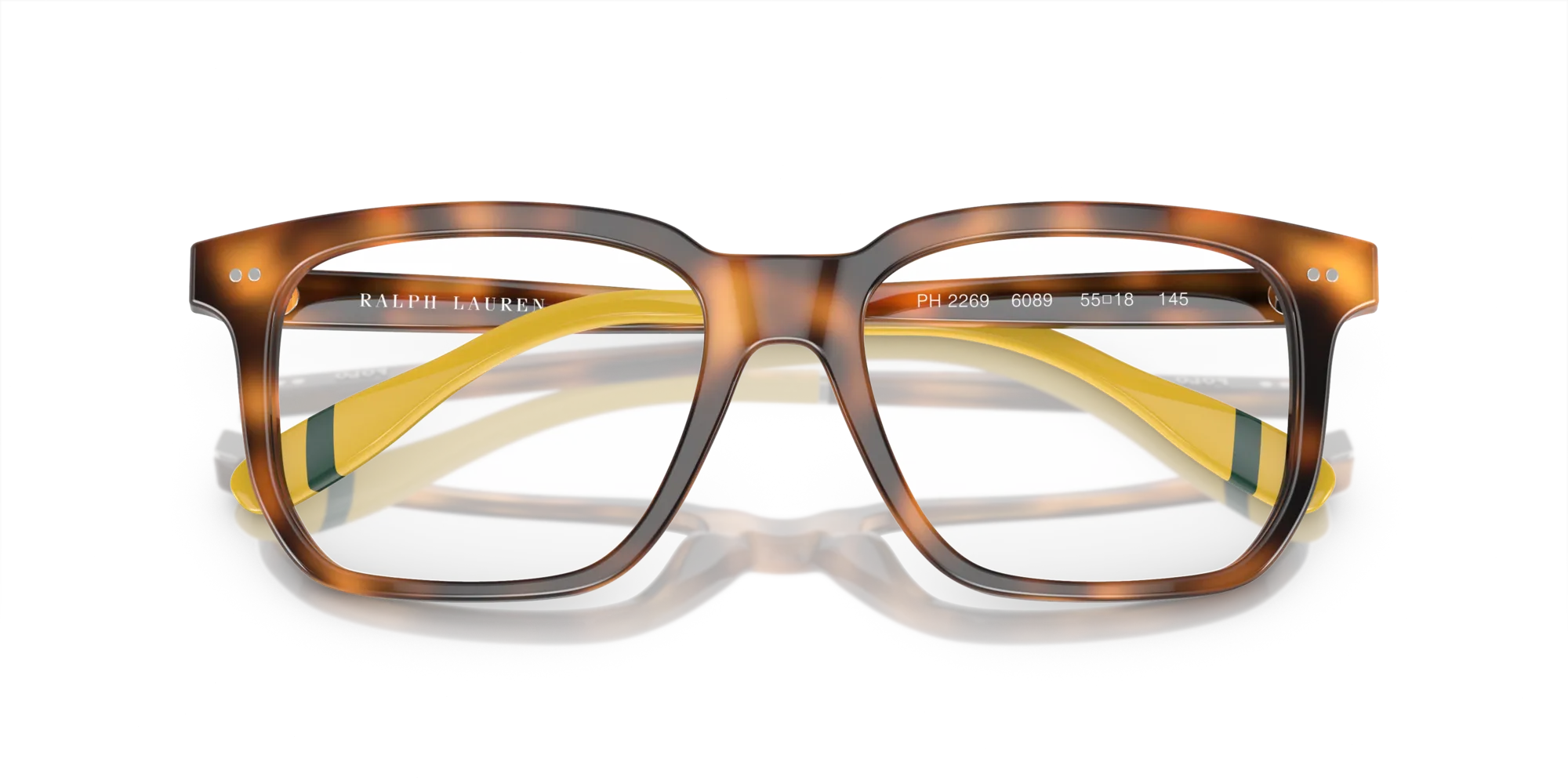 Polo Ralph Lauren PH2269 6089 Montature da vista Acetato Rosso Squadrata Normale - immagine 2