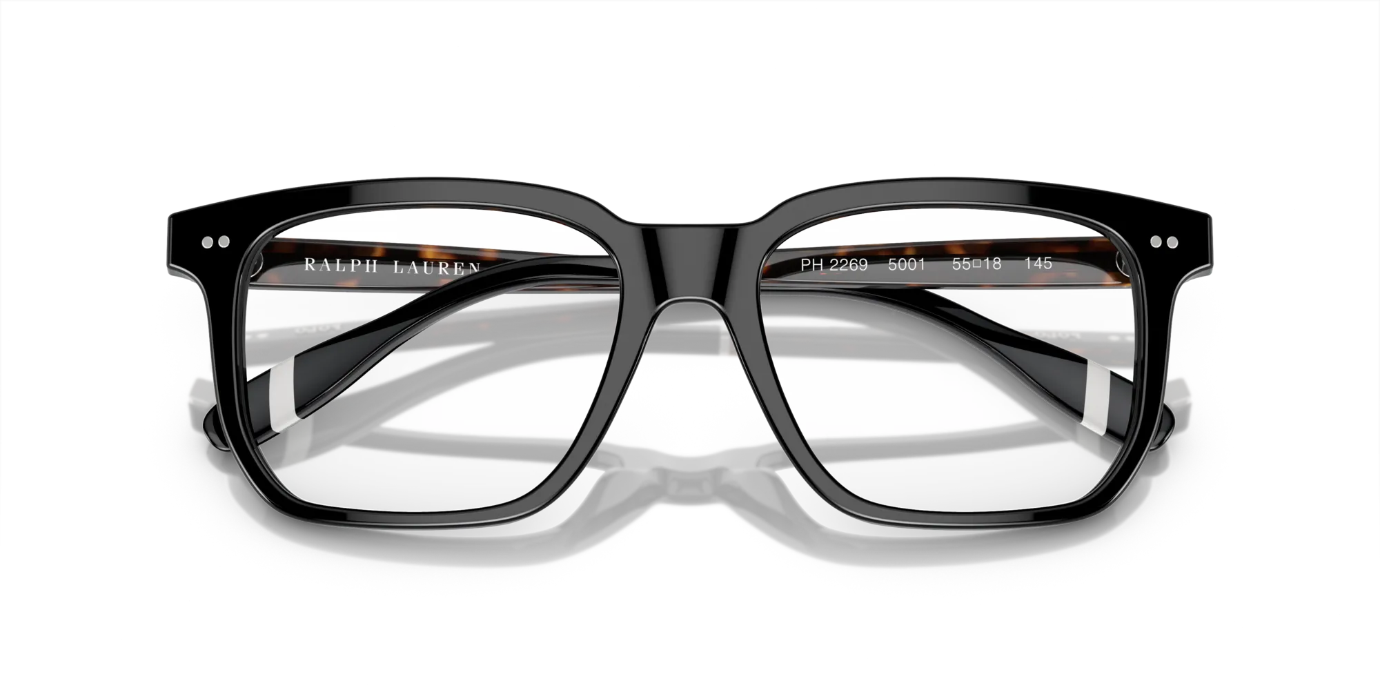 Polo Ralph Lauren PH2269 5001 Montature da vista Acetato Nero Squadrata Normale - immagine 2