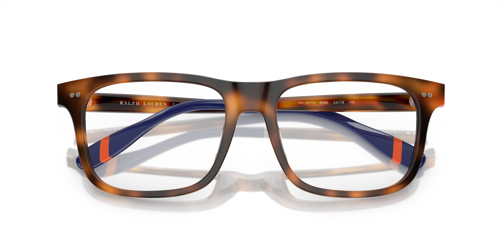 Polo Ralph Lauren PH2270U 6089 Montature da vista Acetato Rosso Trasparente Squadrata Normale - immagine 2
