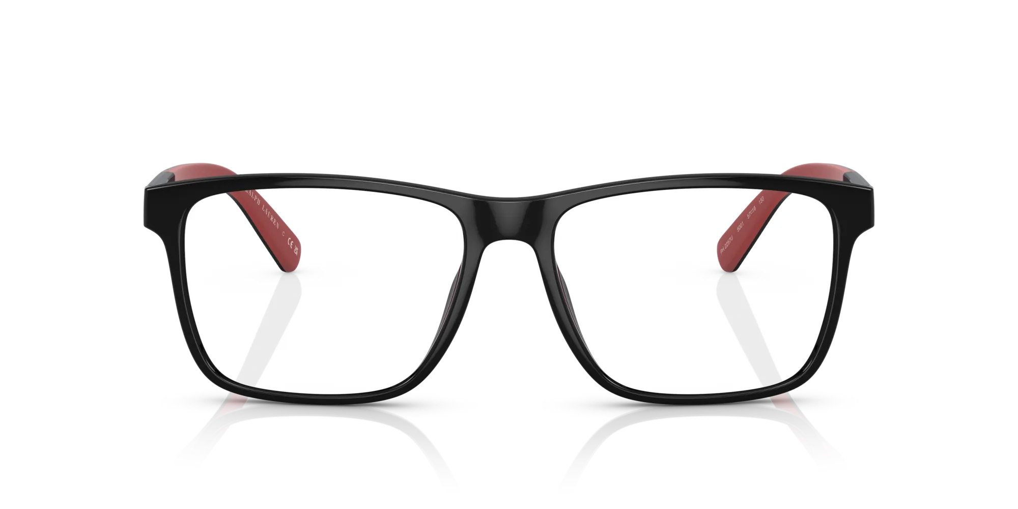 Polo Ralph Lauren PH2257U 5001 Montature da vista Iniettato Nero Squadrata - immagine 3