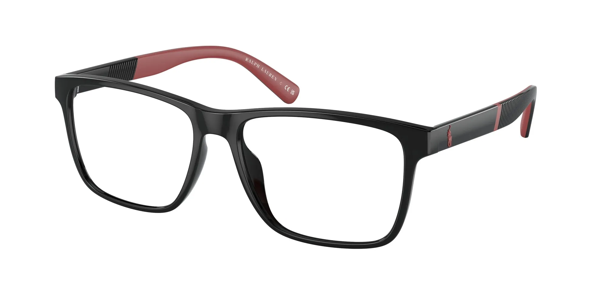 Polo Ralph Lauren PH2257U 5001 Montature da vista Iniettato Nero Squadrata Normale - immagine 1