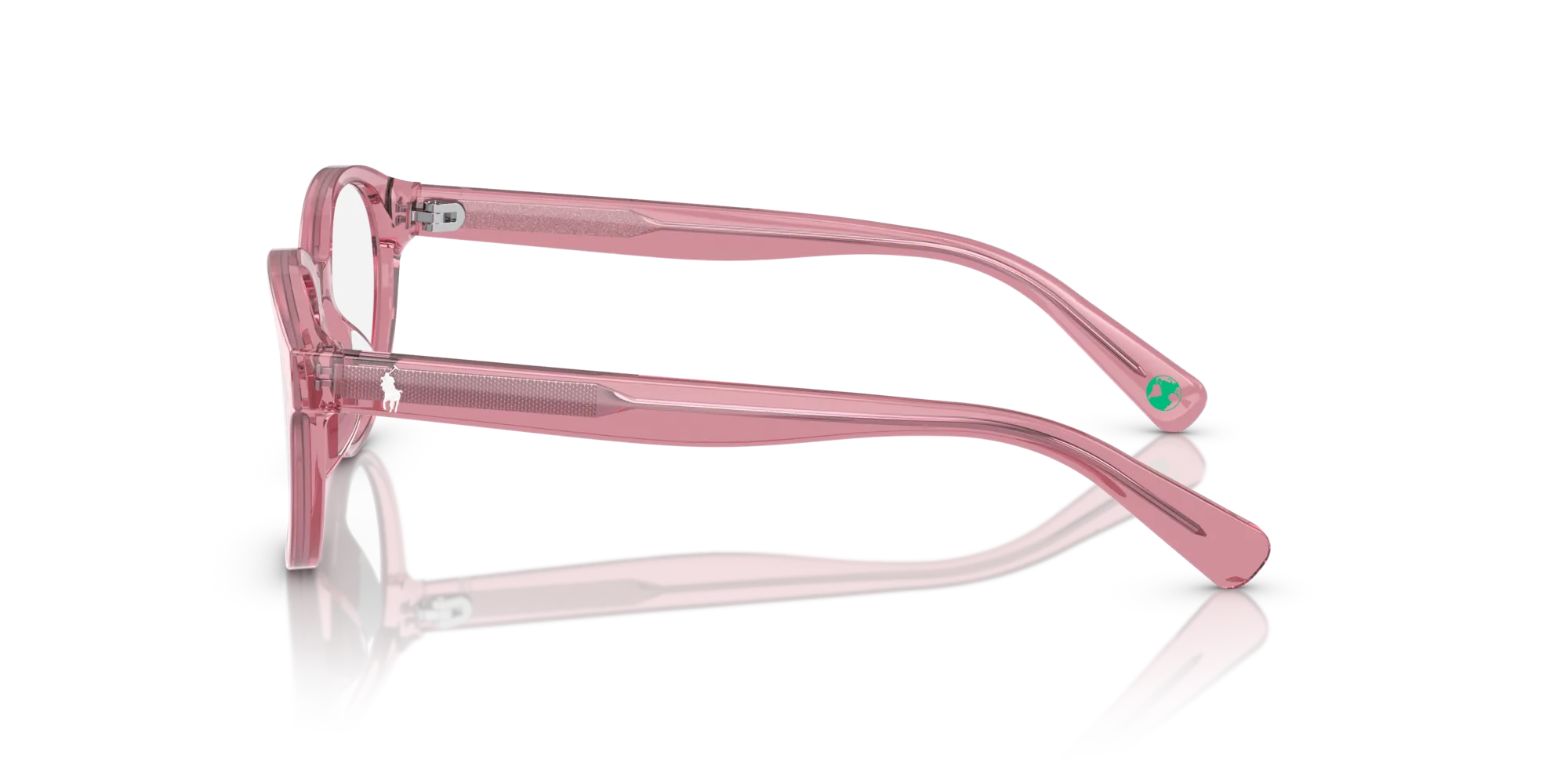 Polo Ralph Lauren PP8546U 5220 Montature da vista Acetato Rosa Trasparente Rotonda Normale - immagine 4