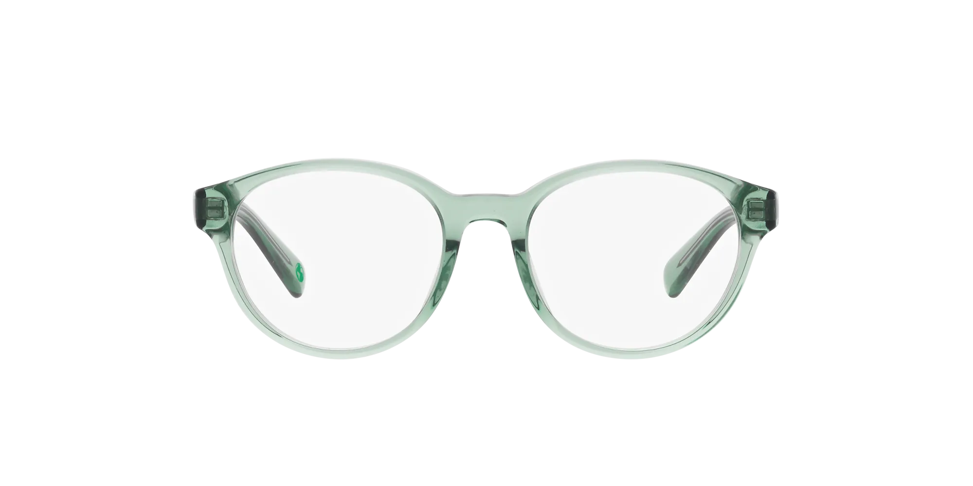 Polo Ralph Lauren PP8546U 6099 Montature da vista Acetato Verde Trasparente Rotonda Normale - immagine 2