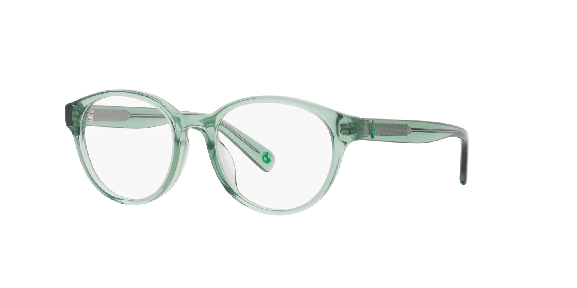 Polo Ralph Lauren PP8546U 6099 Montature da vista Acetato Verde Trasparente Rotonda Normale - immagine 3