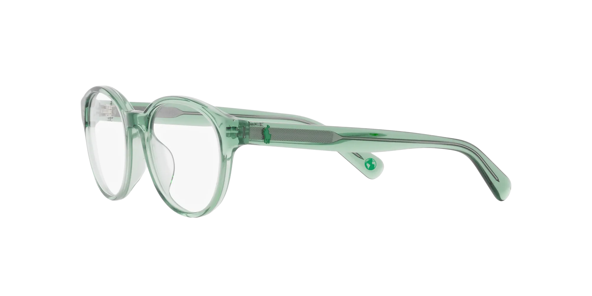 Polo Ralph Lauren PP8546U 6099 Montature da vista Acetato Verde Trasparente Rotonda Normale - immagine 4
