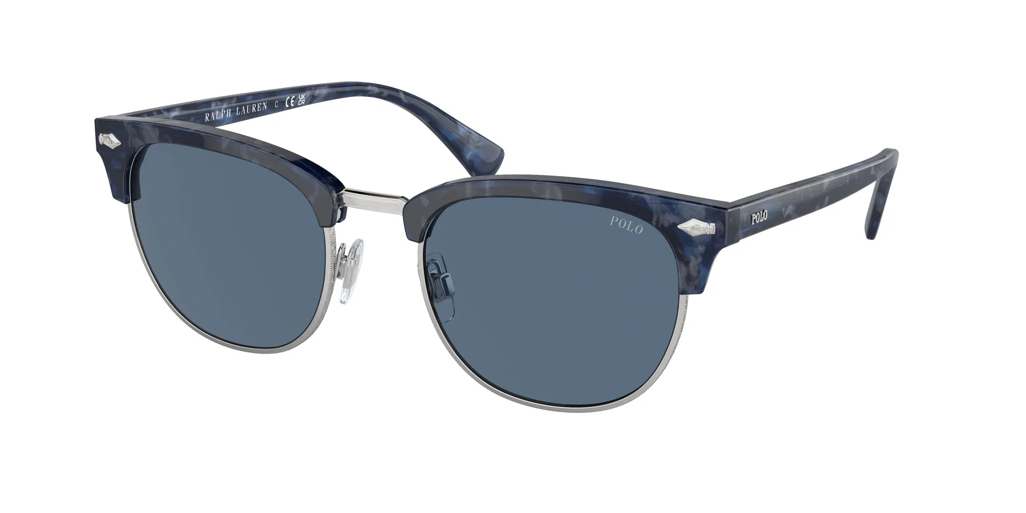 Polo Ralph Lauren PH4217 618380 Occhiali da sole Acetato Blu Blu Rotonda Normale - immagine 1