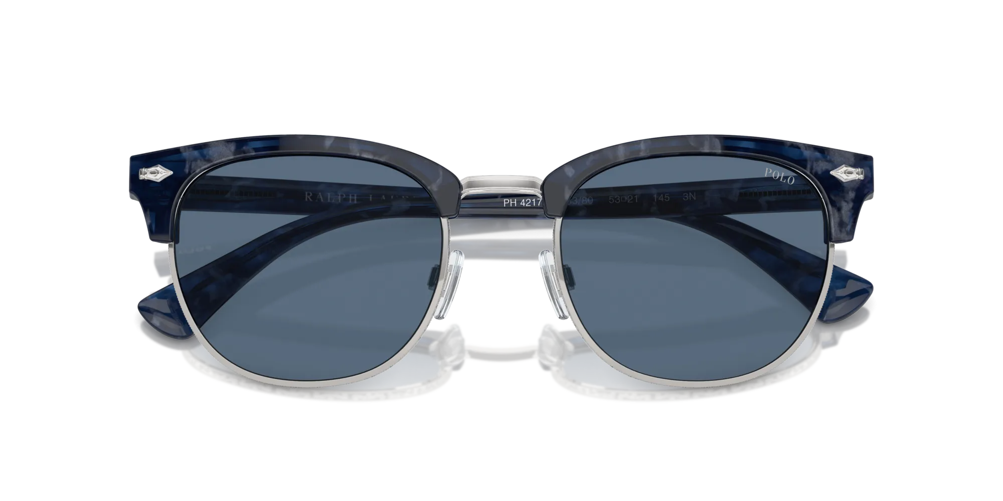 Polo Ralph Lauren PH4217 618380 Occhiali da sole Acetato Blu Blu Rotonda Normale - immagine 2