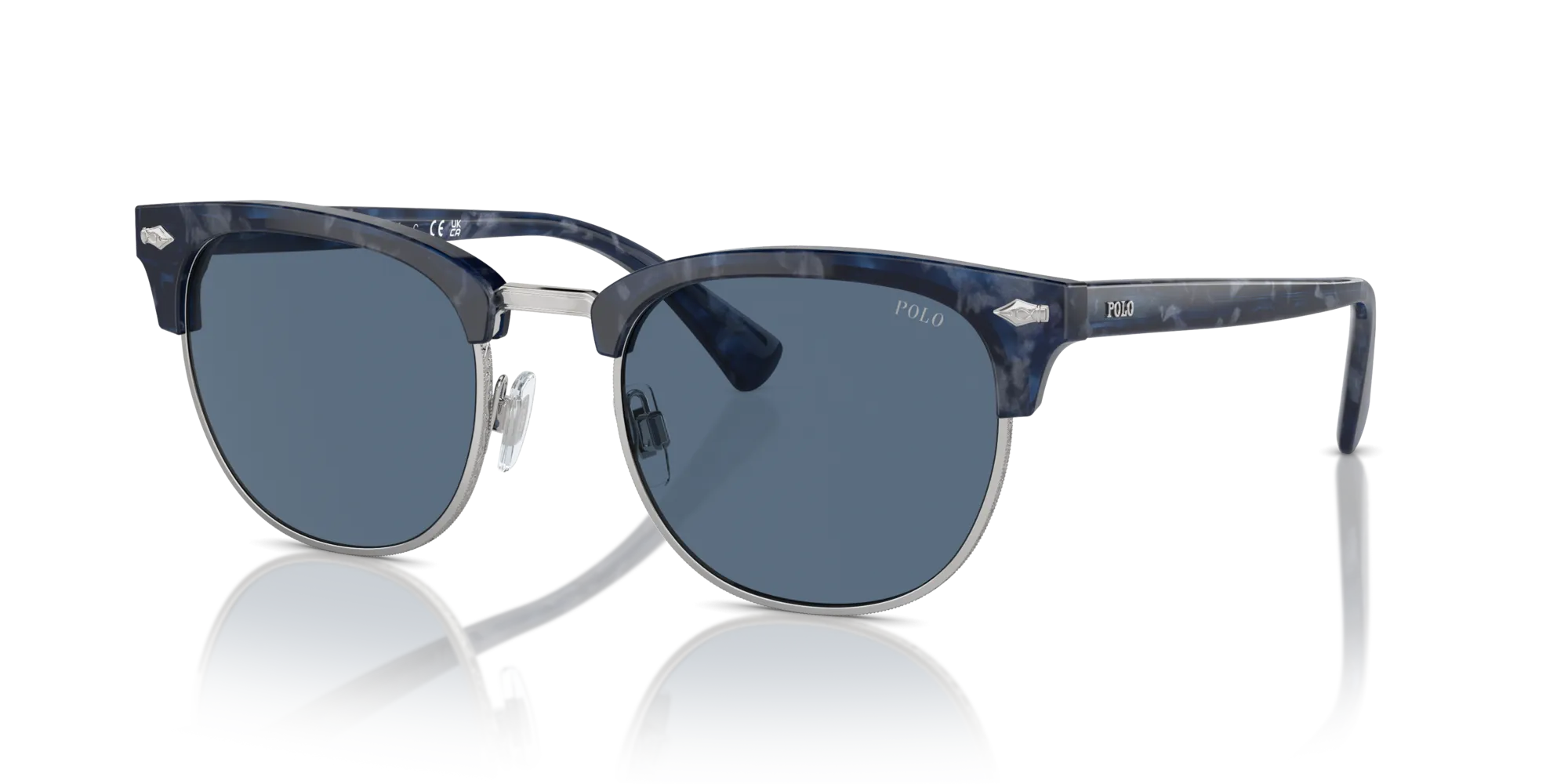 Polo Ralph Lauren PH4217 618380 Occhiali da sole Acetato Blu Blu Rotonda Normale - immagine 4