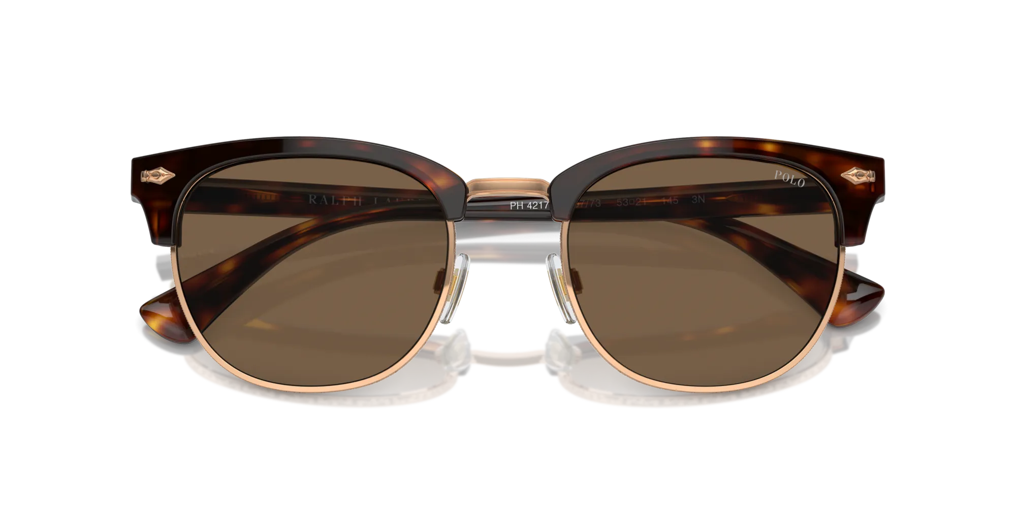 Polo Ralph Lauren PH4217 613773 Occhiali da sole Acetato Tartaruga Marrone Rotonda Normale - immagine 2