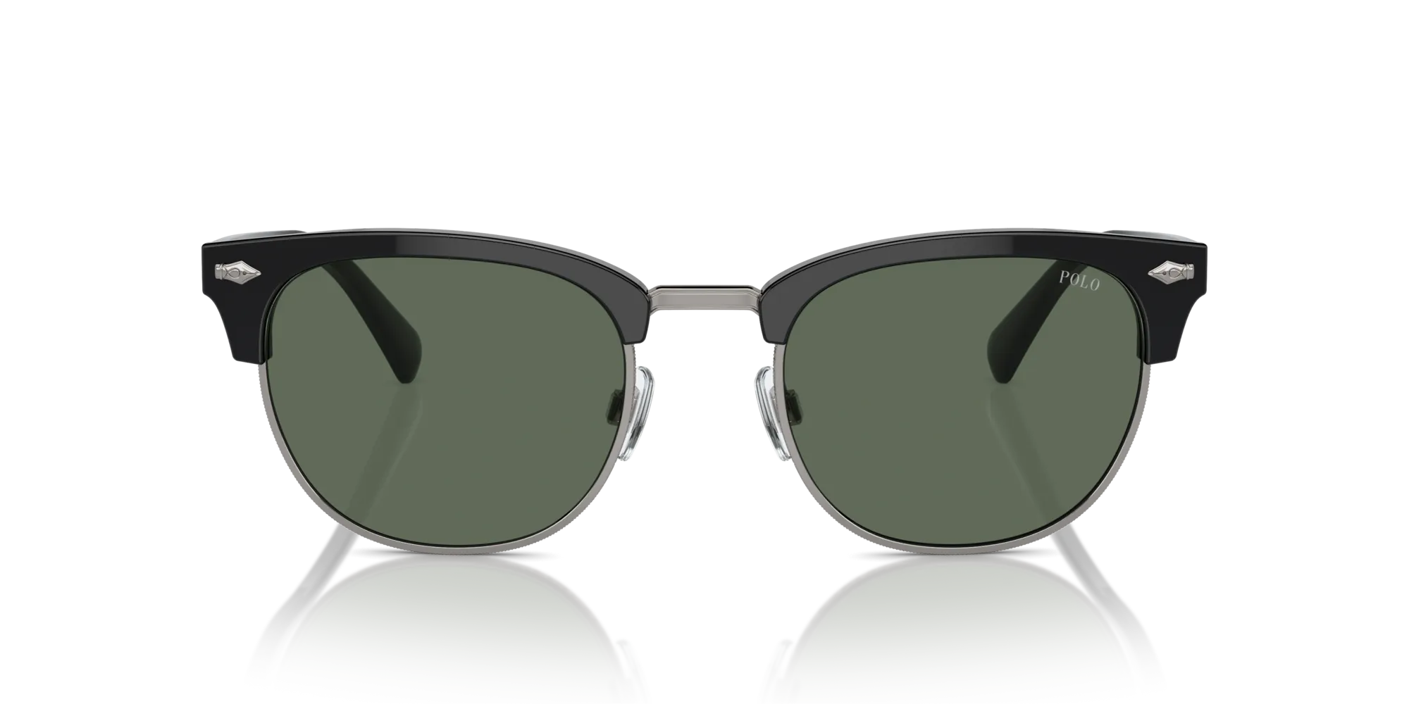 Polo Ralph Lauren PH4217 500171 Occhiali da sole Acetato Nero Verde Rotonda Normale - immagine 3