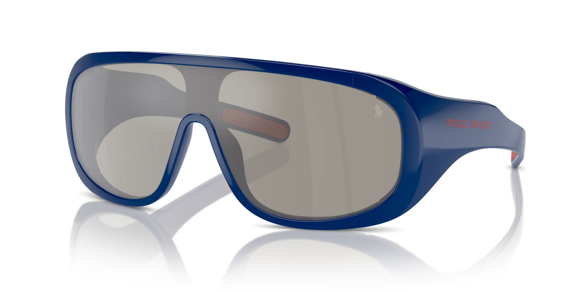 Polo Ralph Lauren PH4215U 58866G Occhiali da sole Iniettato Blu Grigio Geometrica Specchiate Specchiato - immagine 4