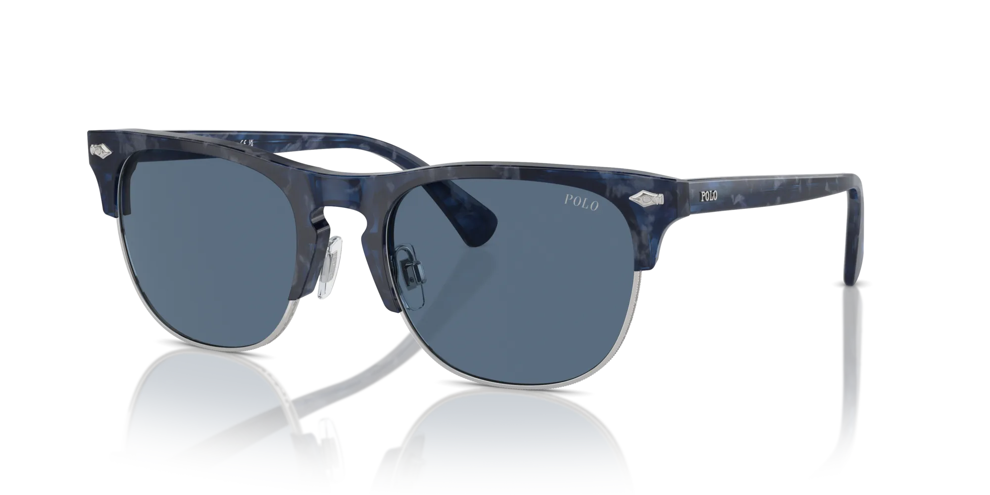 Polo Ralph Lauren PH4213 618380 Occhiali da sole Acetato Blu Verde Pillow Normale - immagine 4