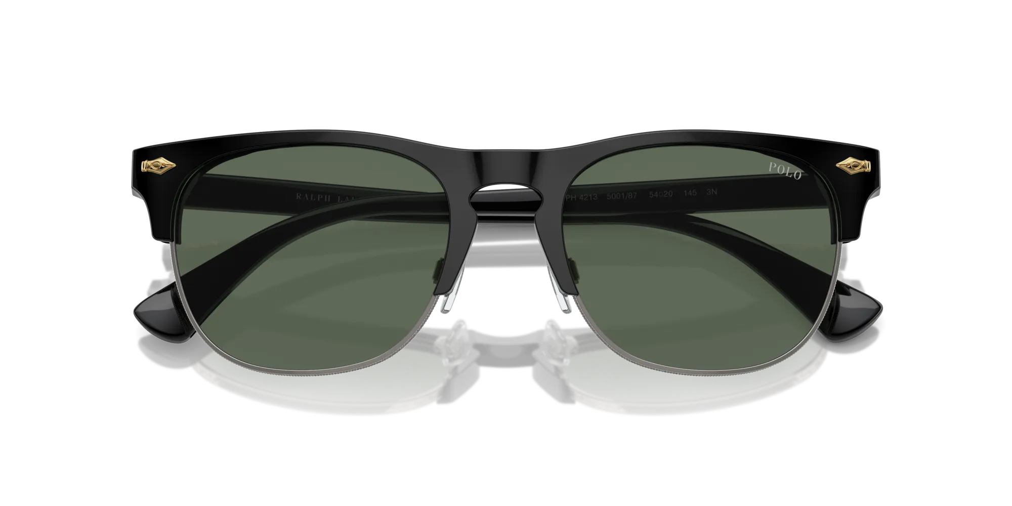 Polo Ralph Lauren PH4213 500187 Occhiali da sole Acetato Nero Grigio Pillow Normale - immagine 2