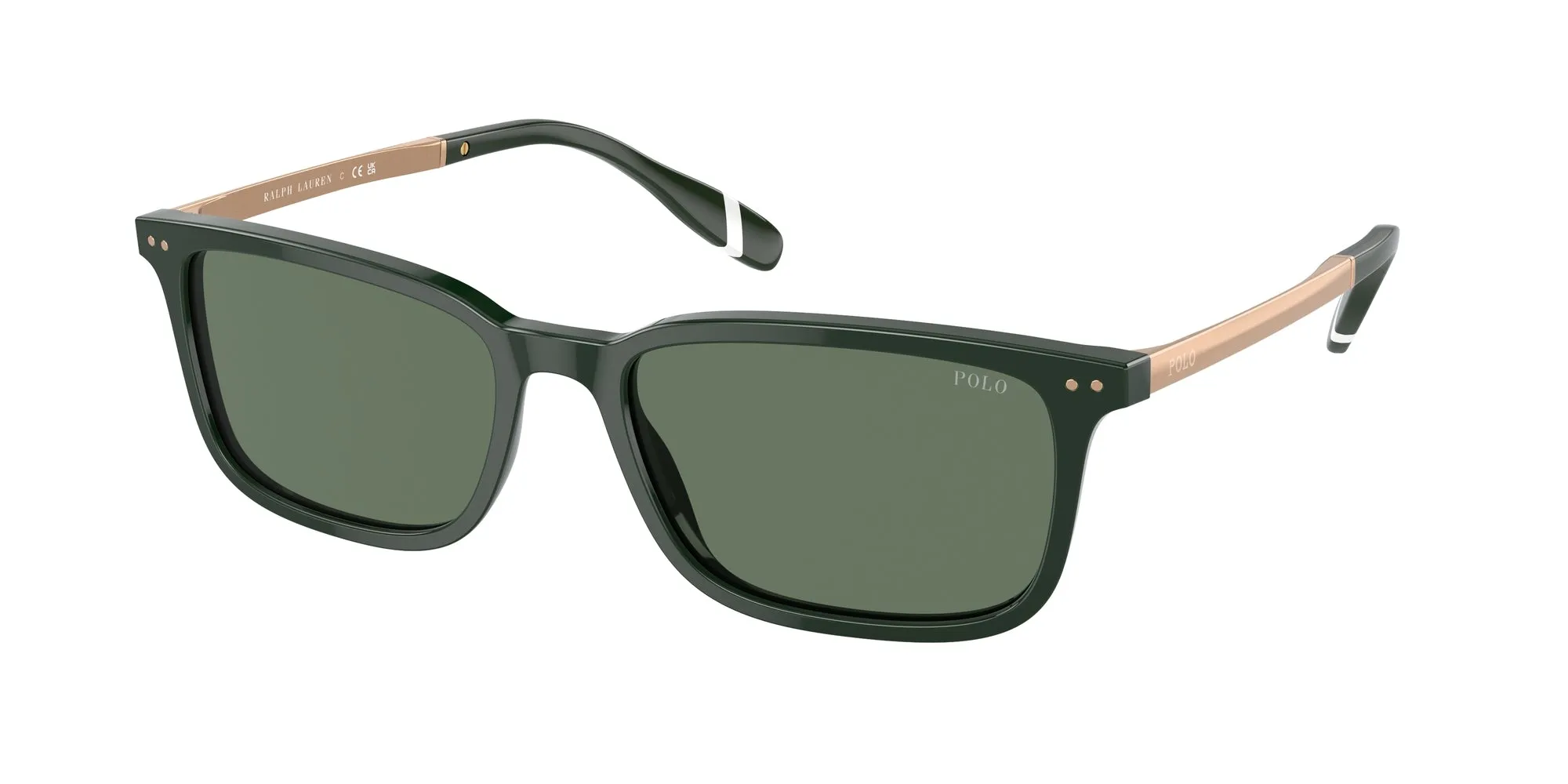 Polo Ralph Lauren PH4212 614071 Occhiali da sole Acetato Verde Verde Squadrata Normale - immagine 1