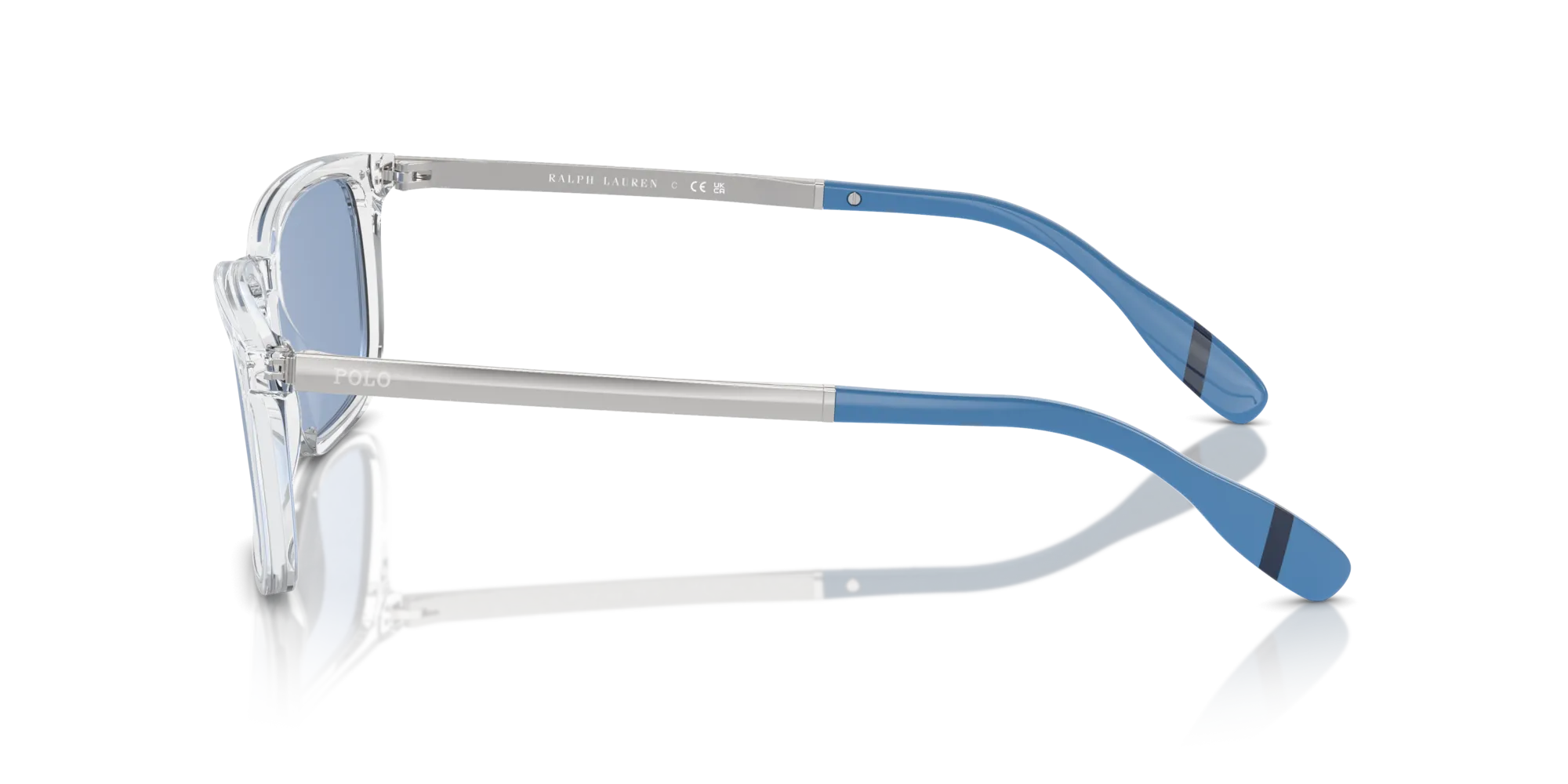Polo Ralph Lauren PH4212 533172 Occhiali da sole Acetato Trasparente Blu Squadrata Normale - immagine 4