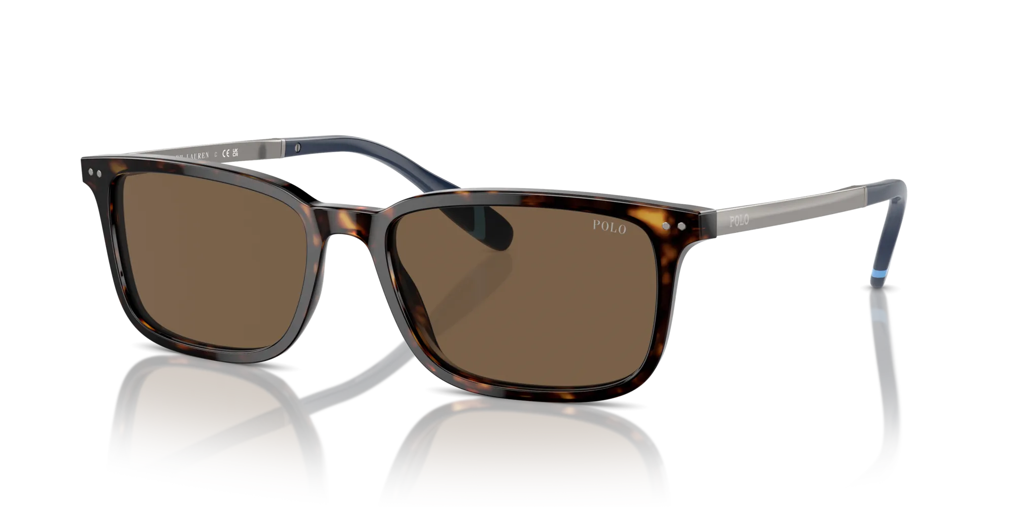 Polo Ralph Lauren PH4212 500373 Occhiali da sole Acetato Tartaruga Marrone Squadrata Normale - immagine 4
