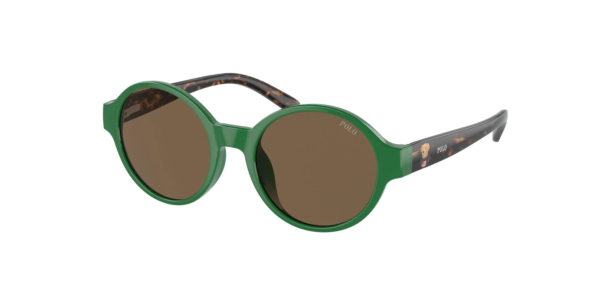 Polo Ralph Lauren PP9508U 619273 Occhiali da sole Iniettato Verde Marrone Rotonda Normale - immagine 1