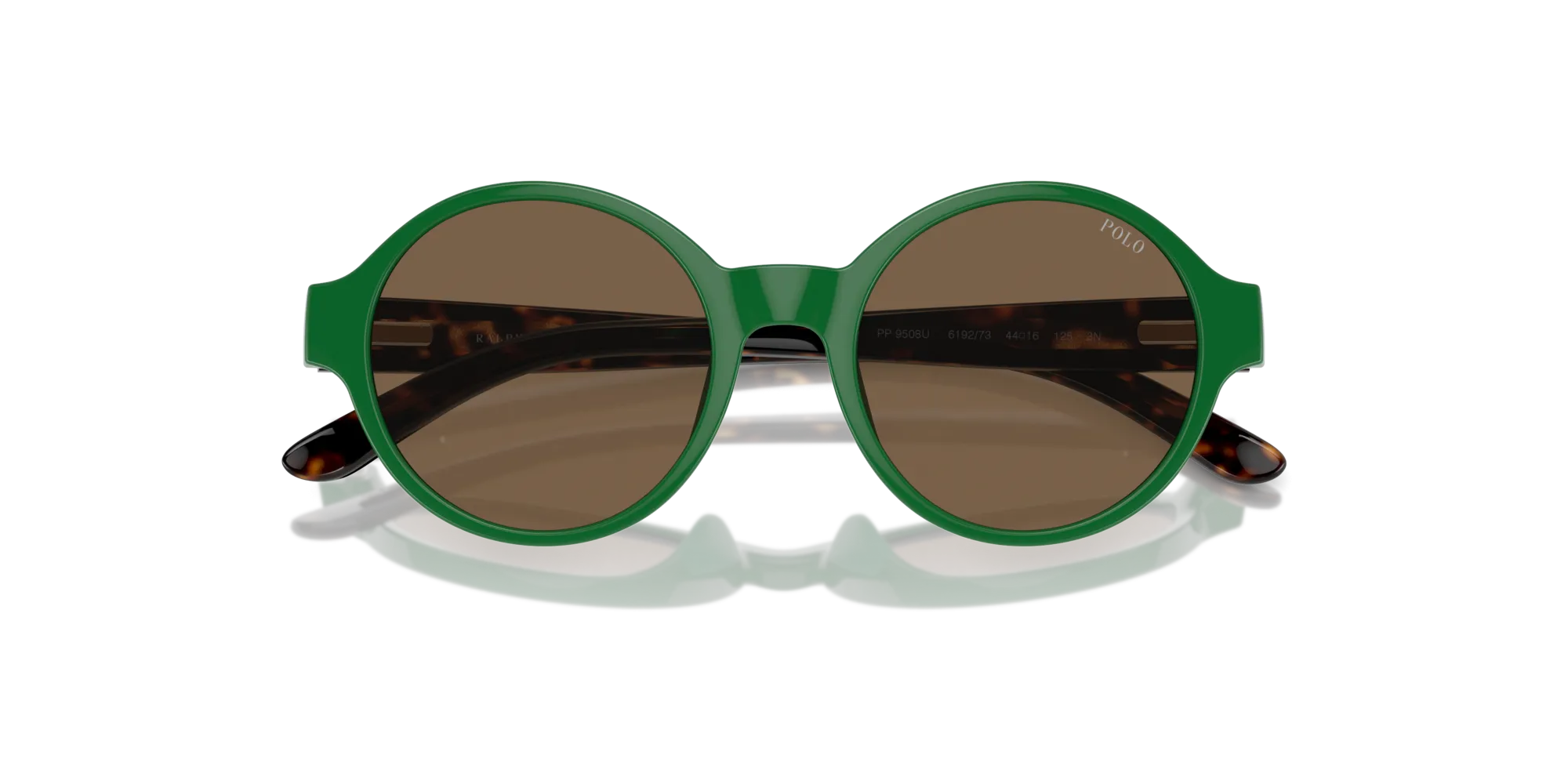 Polo Ralph Lauren PP9508U 619273 Occhiali da sole Iniettato Verde Marrone Rotonda Normale - immagine 2
