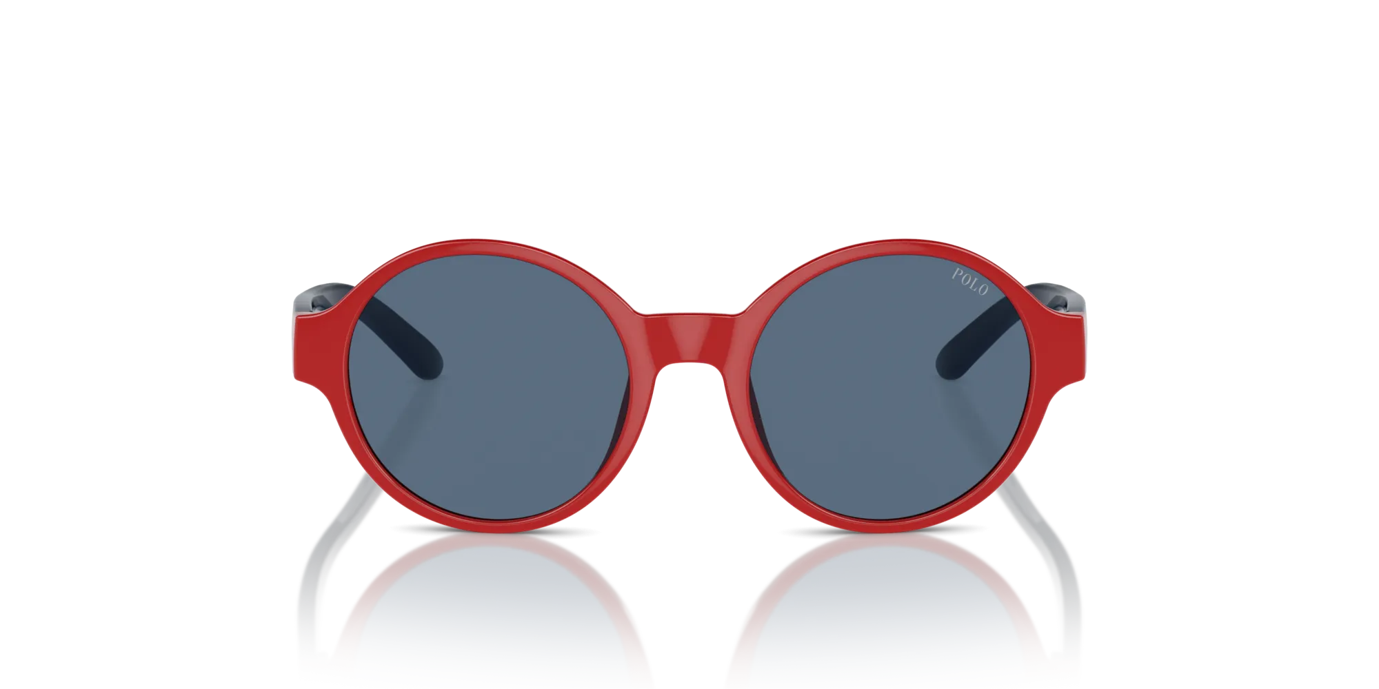 Polo Ralph Lauren PP9508U 609180 Occhiali da sole Iniettato Rosso Blu Rotonda Normale - immagine 3