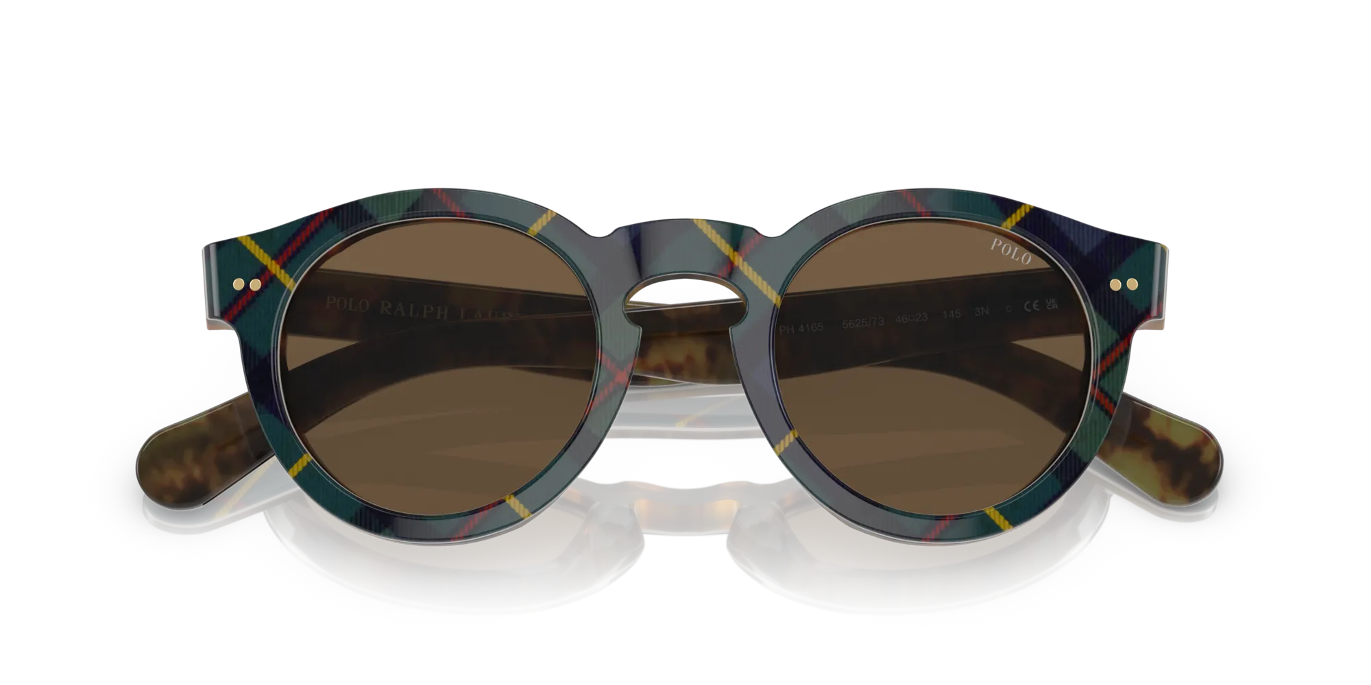 Polo Ralph Lauren PH4165 562573 Occhiali da sole Acetato Multi-colore Marrone Pantos Normale - immagine 2