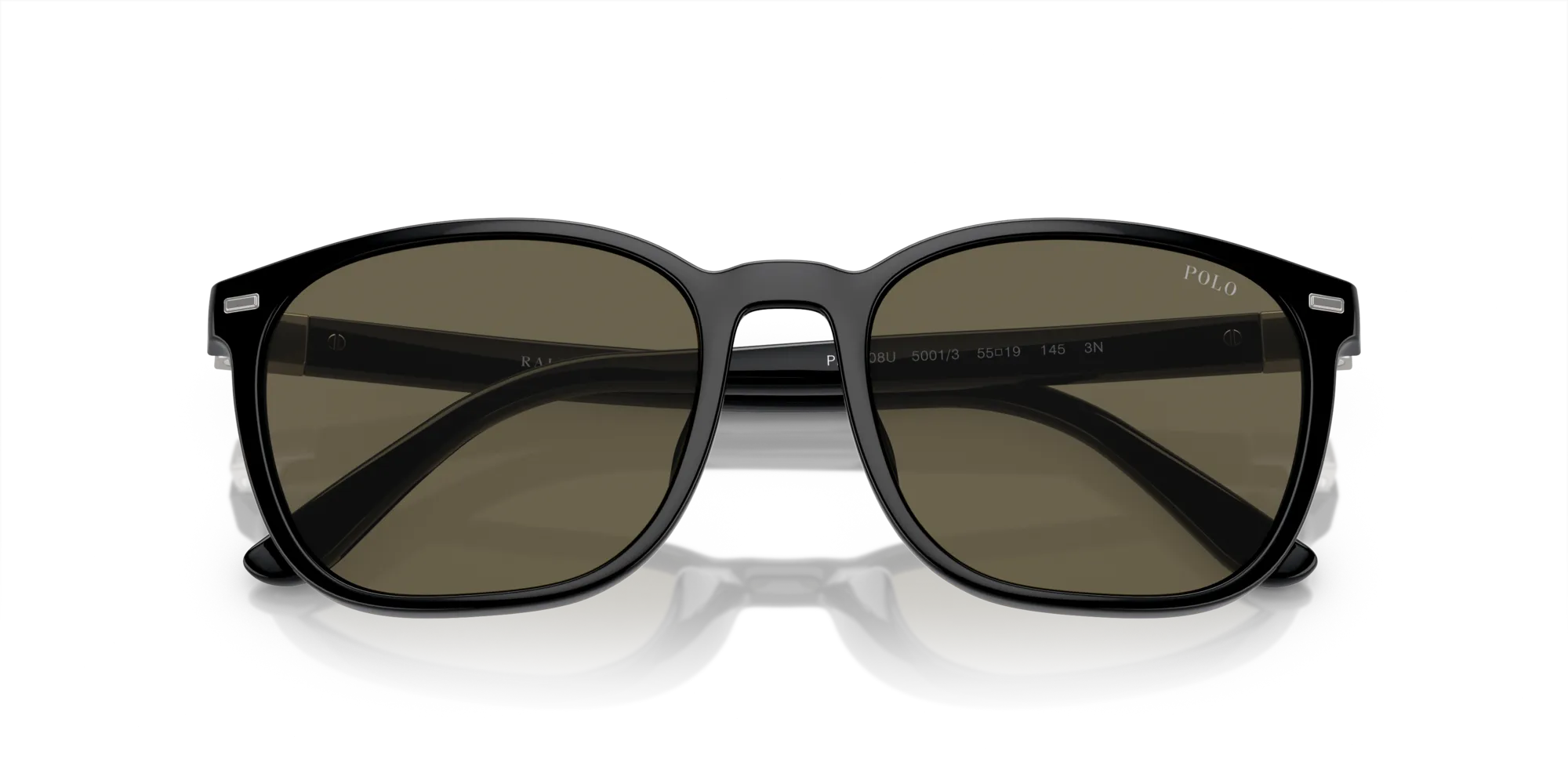 Polo Ralph Lauren PH4208U 5001/3 Occhiali da sole Iniettato Nero Marrone Squadrata Normale - immagine 2