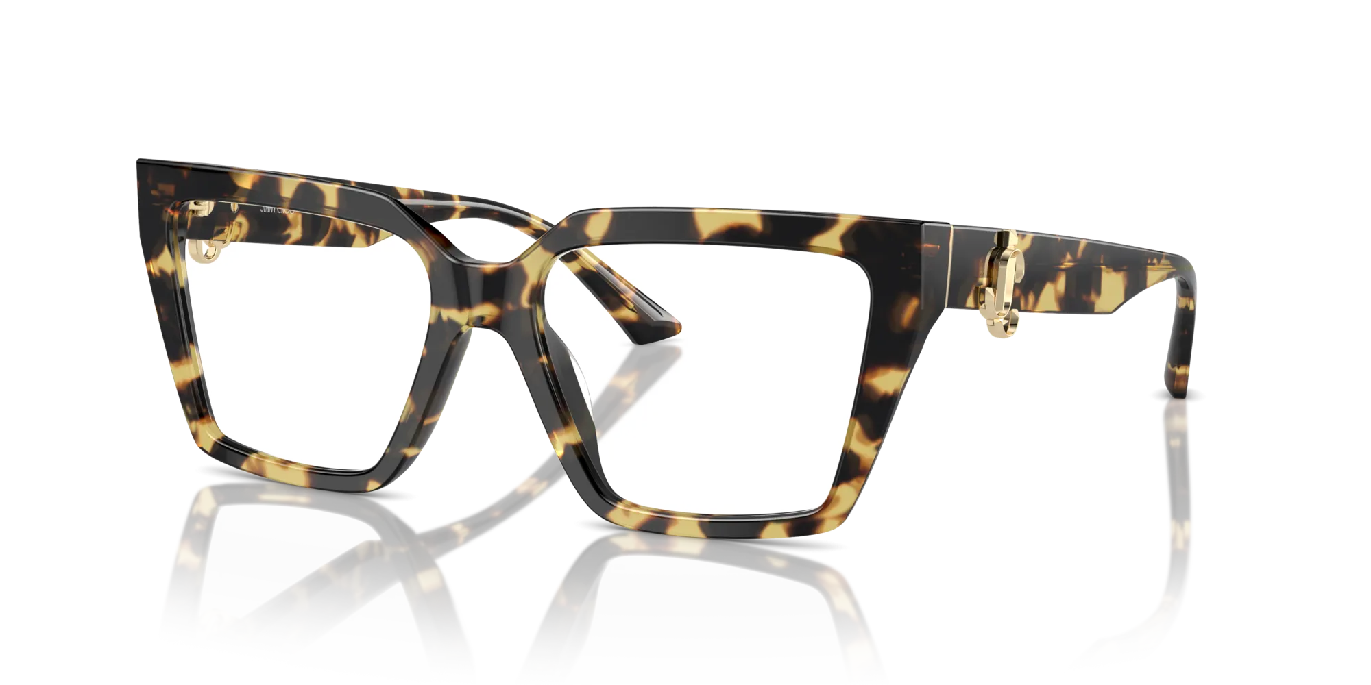 Jimmy Choo JC3017U 5004 Montature da vista Acetato Havana Cat Eye - immagine 4