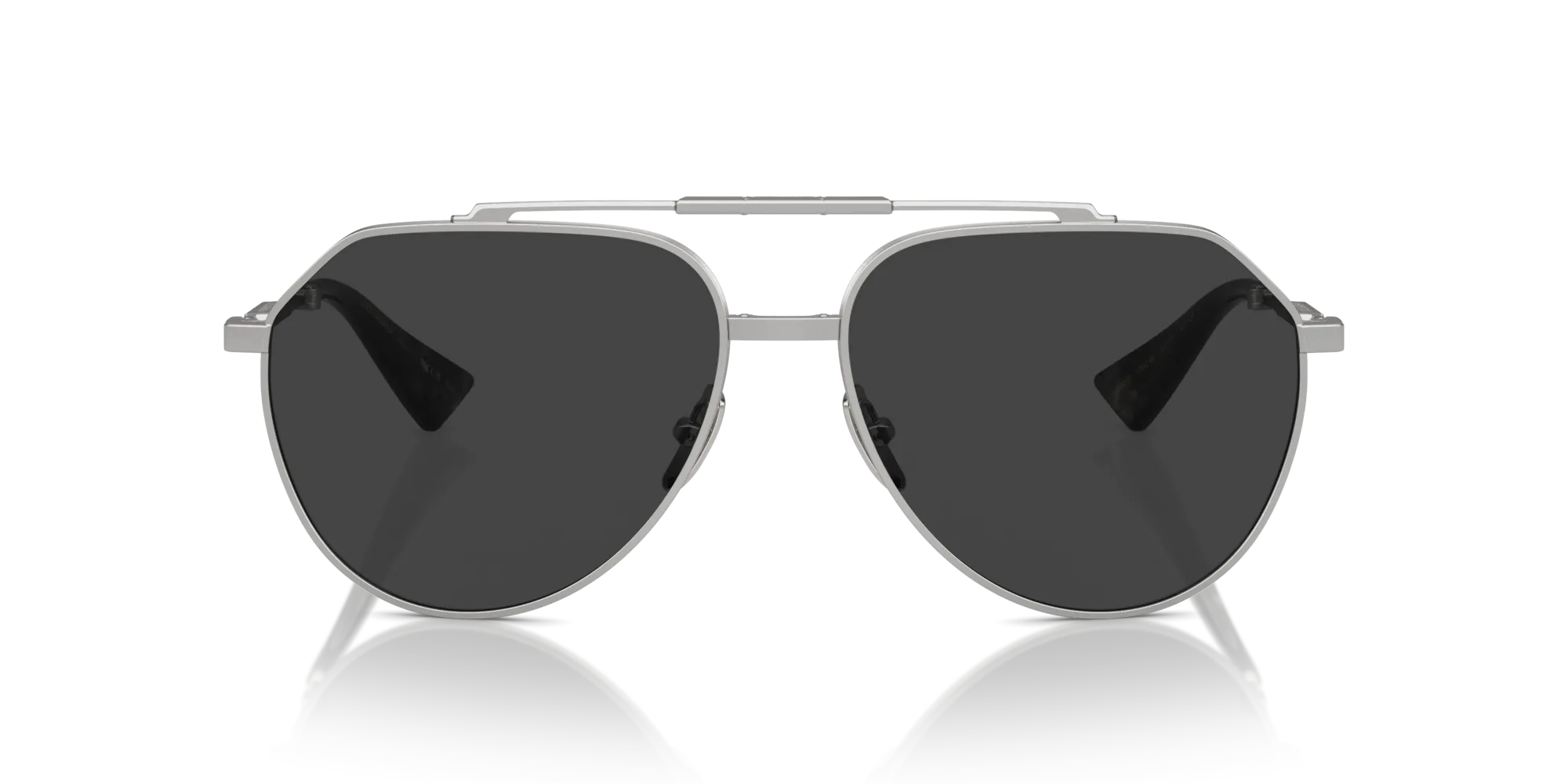 Dolce & Gabbana DG2302 136648 Occhiali da sole Metallo Argento Grigio Pilot Polarizzata - immagine 3