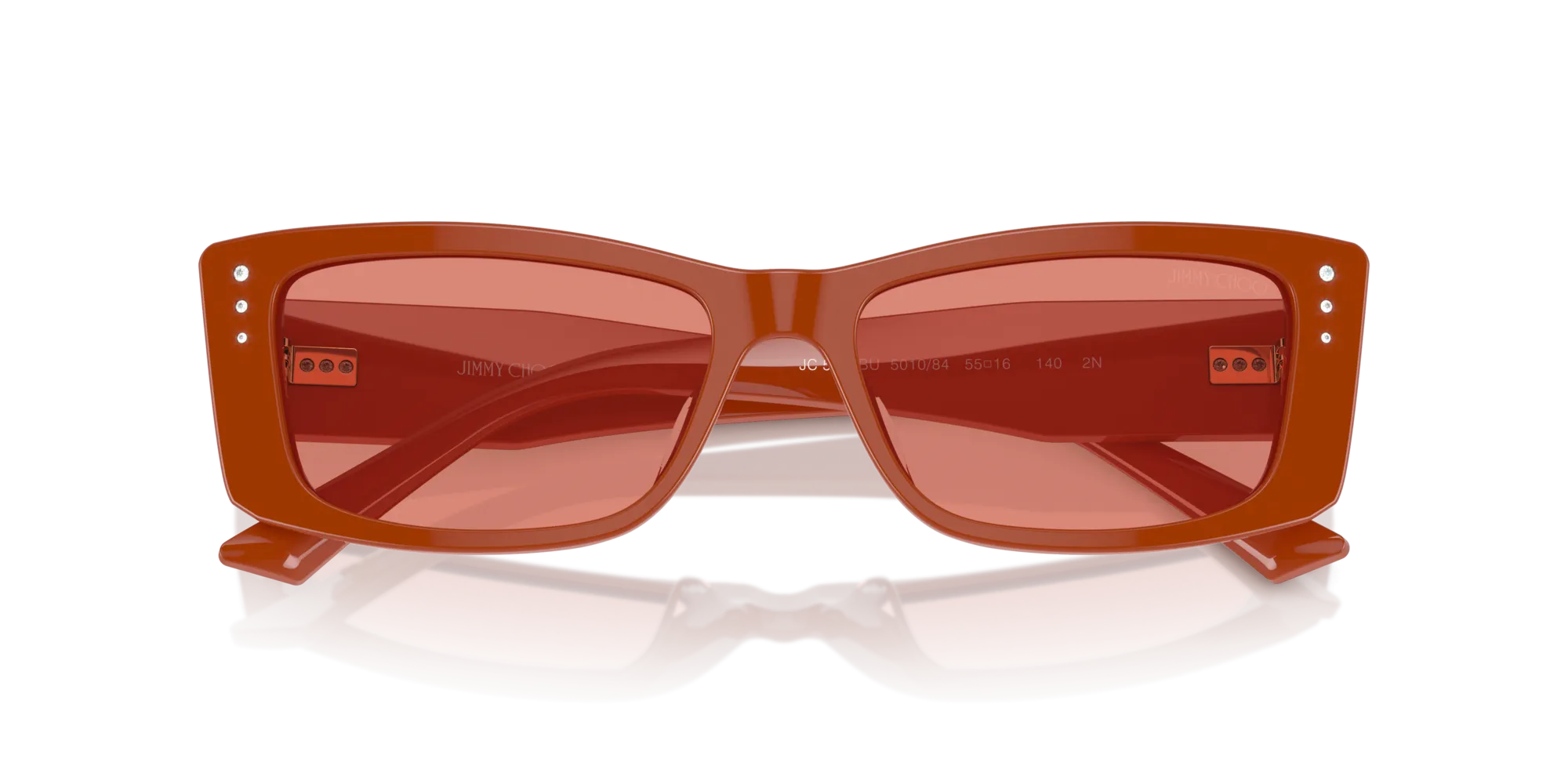 Jimmy Choo JC5002BU 501084 Occhiali da sole Acetato Rosso Rosa Pillow Normale - immagine 2