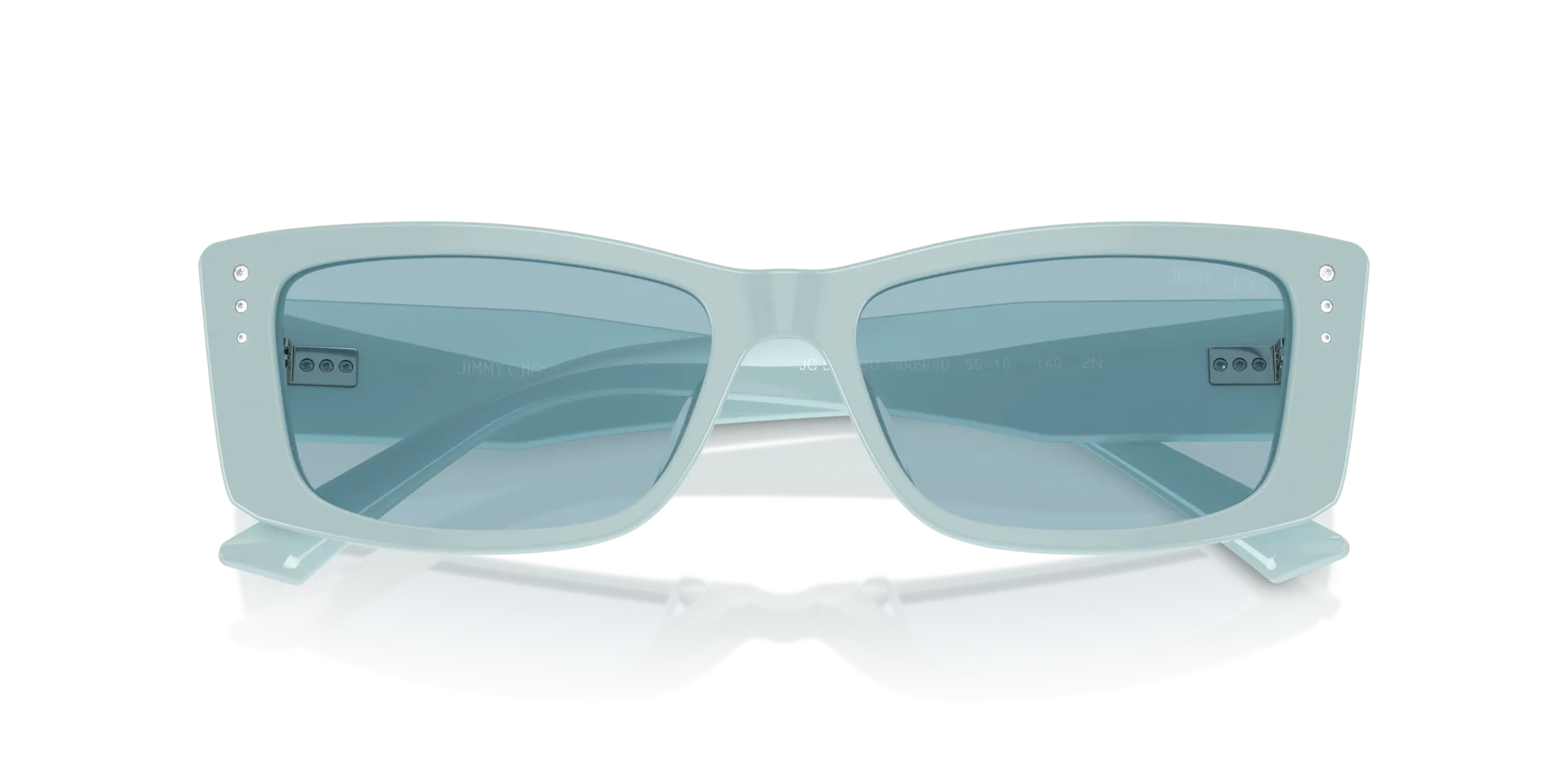 Jimmy Choo JC5002BU 500980 Occhiali da sole Acetato Azzurro Blu Pillow Normale - immagine 2