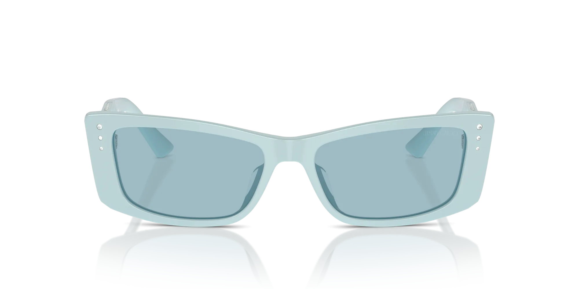 Jimmy Choo JC5002BU 500980 Occhiali da sole Acetato Azzurro Blu Pillow Normale - immagine 3