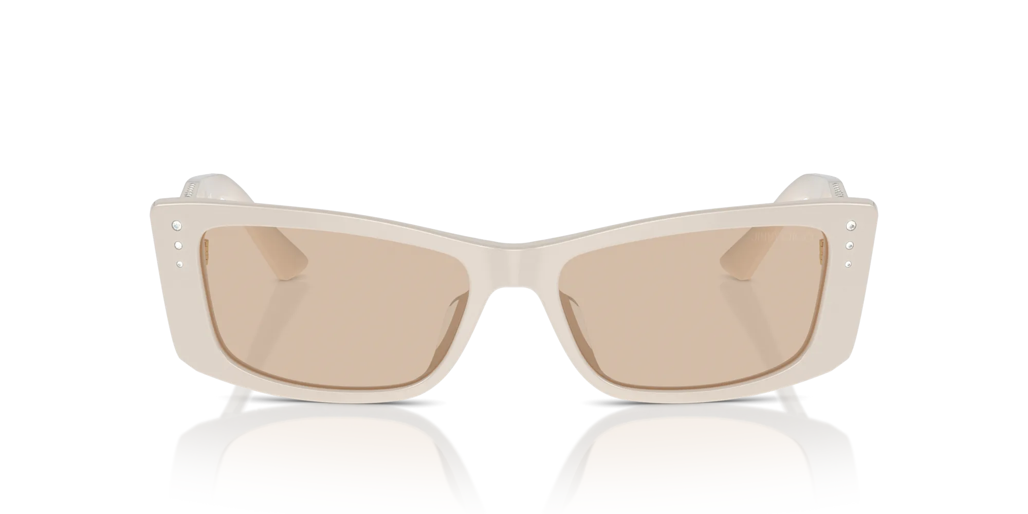 Jimmy Choo JC5002BU 500893 Occhiali da sole Acetato Bianco Marrone Pillow Normale - immagine 3