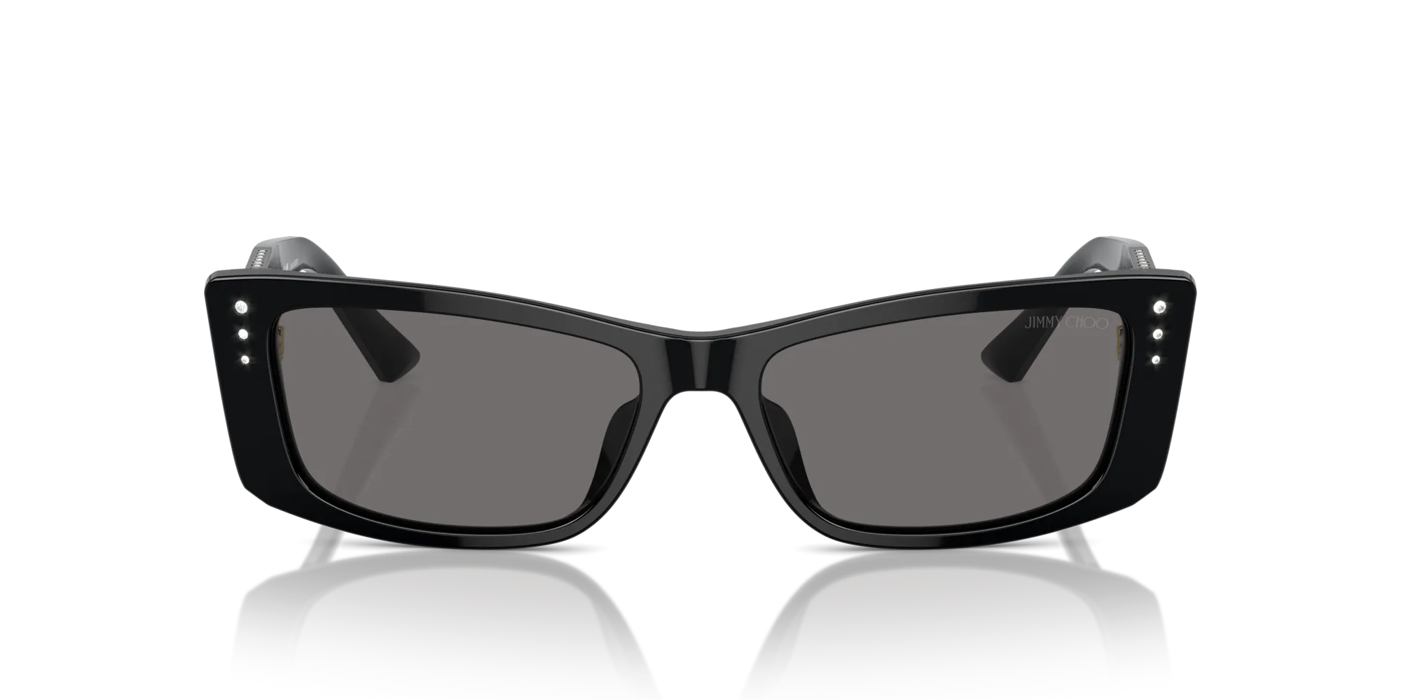 Jimmy Choo JC5002BU 500081 Occhiali da sole Acetato Nero Grigio Pillow Polarizzata - immagine 3