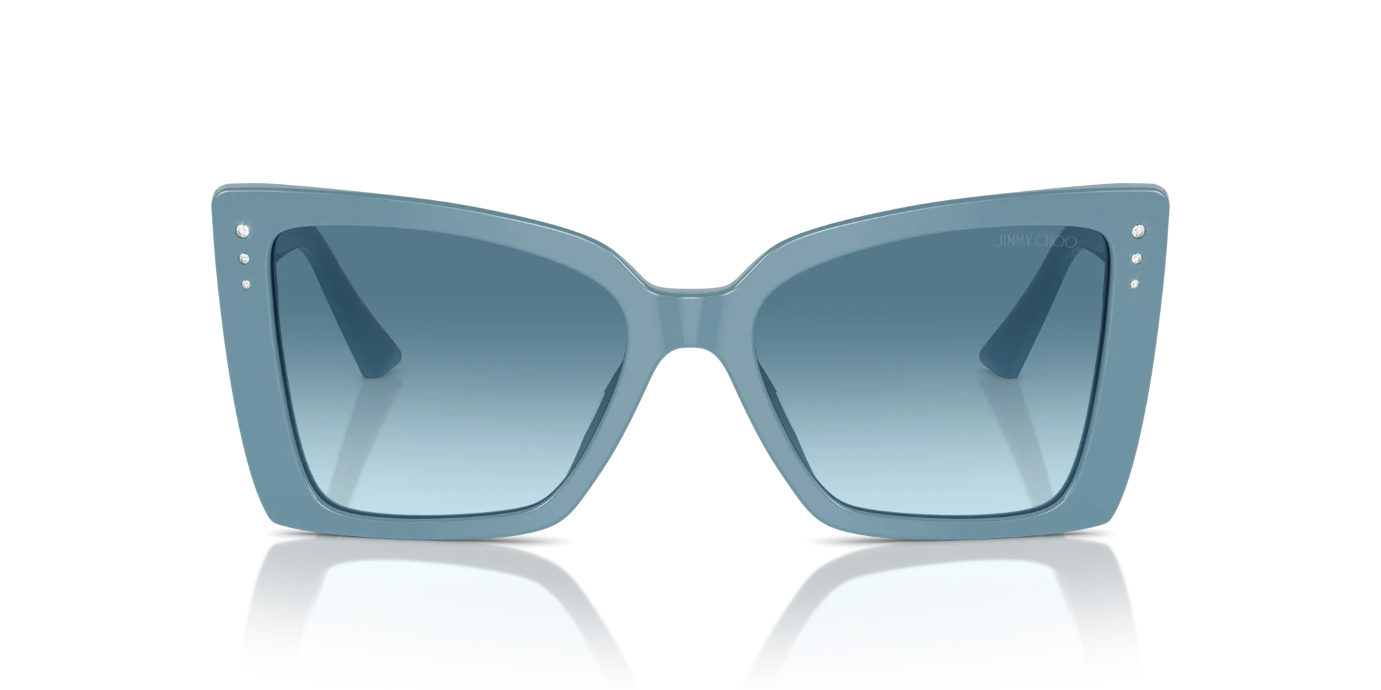 Jimmy Choo JC5001B 501219 Occhiali da sole Acetato Blu Blu Farfalla Normale Sfumato - immagine 3
