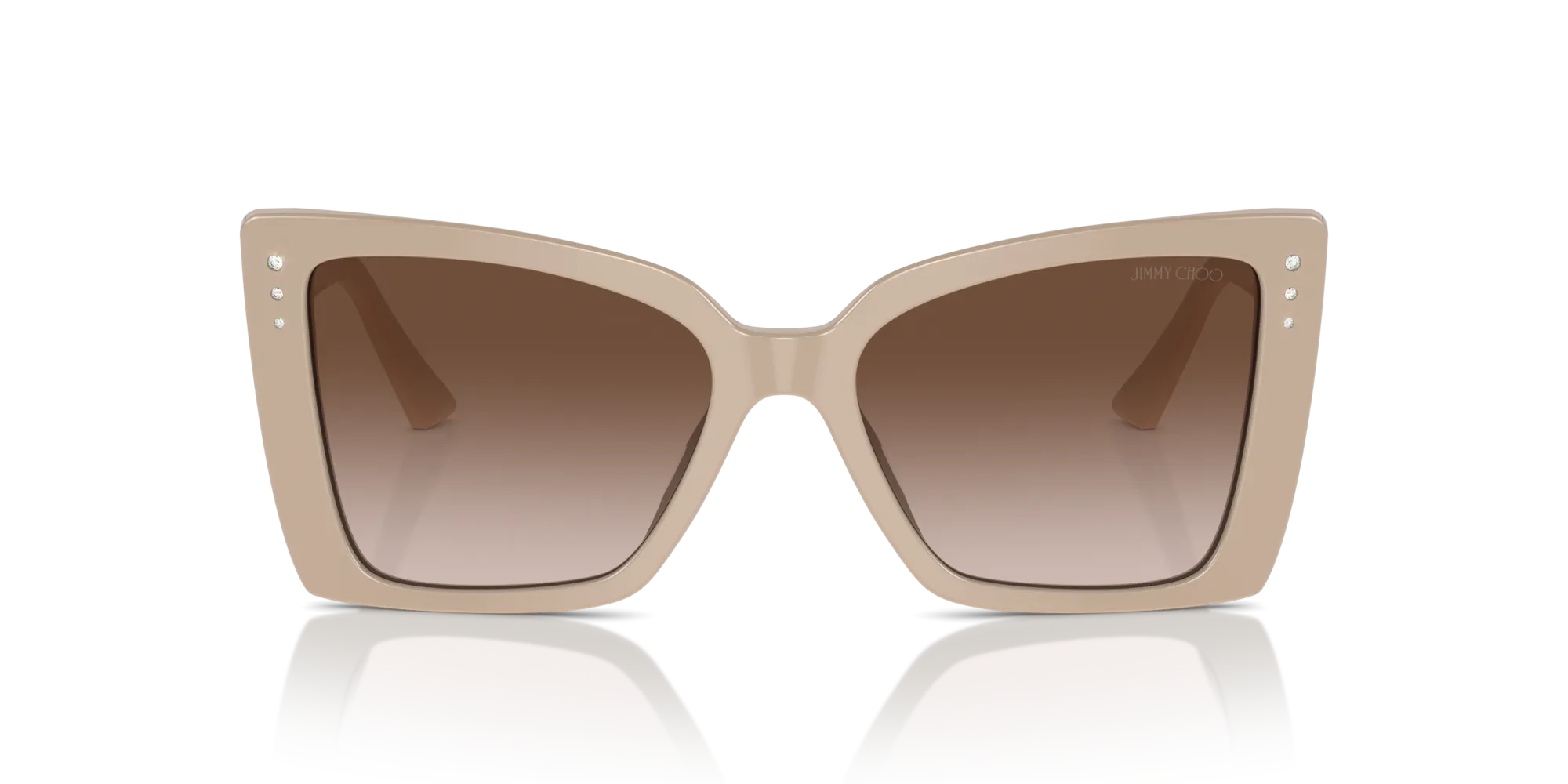 Jimmy Choo JC5001B 501113 Occhiali da sole Acetato Beige Marrone Farfalla Normale Sfumato - immagine 3