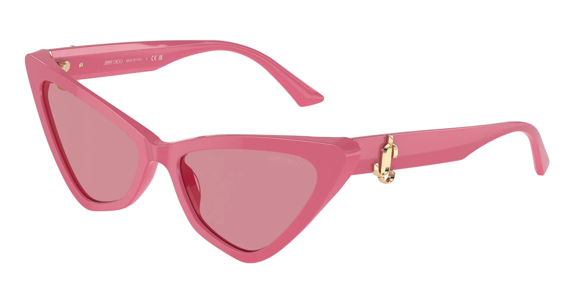 Jimmy Choo JC5008 502484 Occhiali da sole Acetato Rosa Rosa Cat Eye Normale - immagine 1