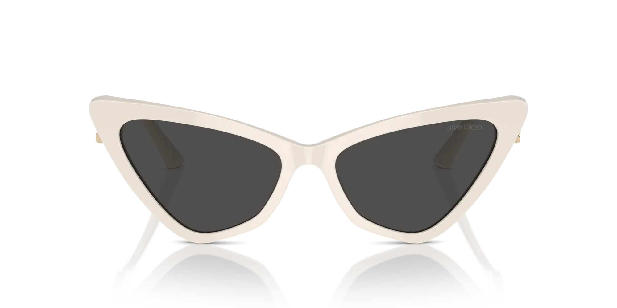 Jimmy Choo JC5008 500887 Occhiali da sole Acetato Bianco Grigio Cat Eye Normale - immagine 3