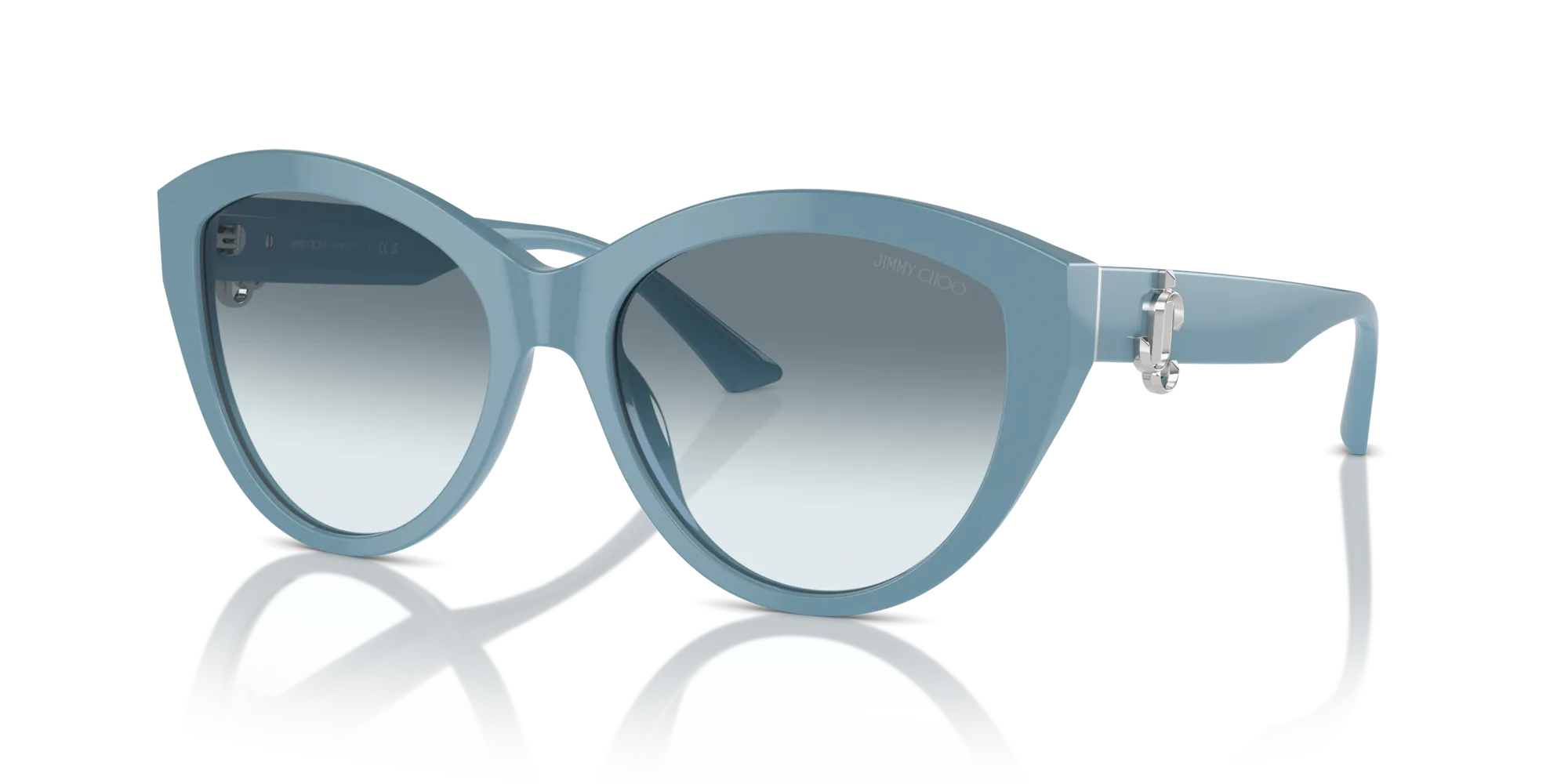 Jimmy Choo JC5007 501219 Occhiali da sole Acetato Blu Blu Pantos Normale Sfumato - immagine 4