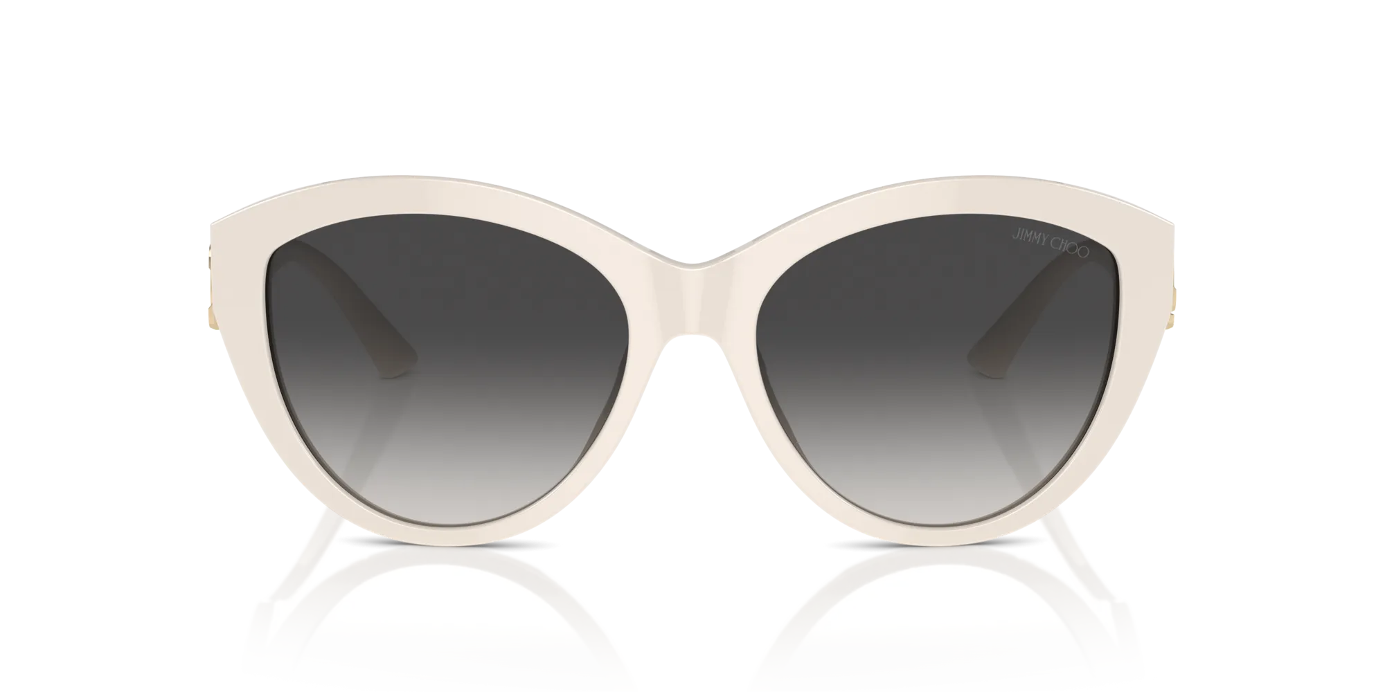 Jimmy Choo JC5007 50088G Occhiali da sole Acetato Bianco Grigio Pantos Normale Sfumato - immagine 3