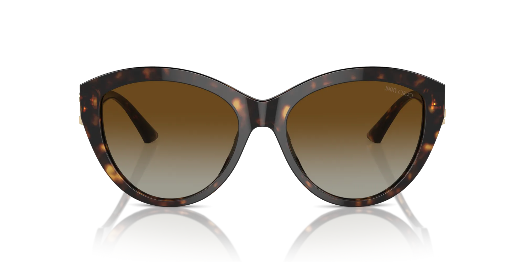 Jimmy Choo JC5007 5002T5 Occhiali da sole Acetato Havana Marrone Pantos Polarizzata Sfumato - immagine 3