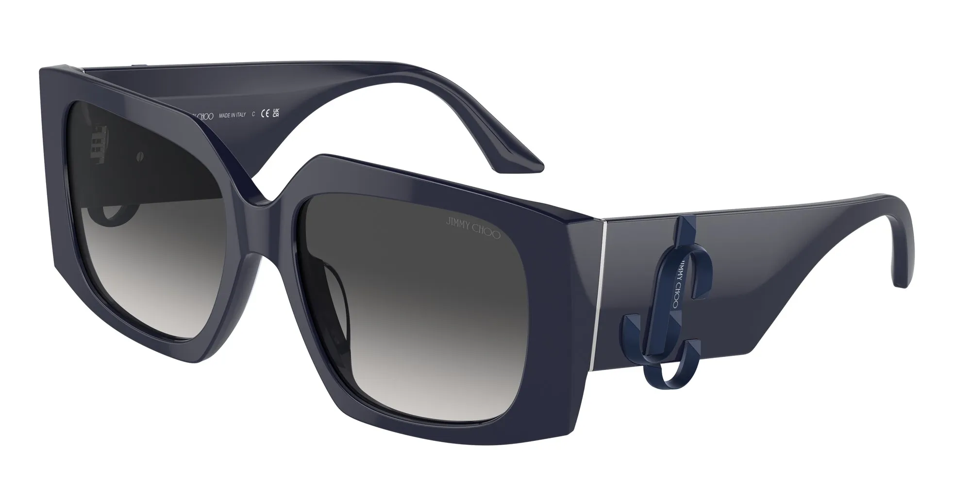 Jimmy Choo JC5006U 50168G Occhiali da sole Acetato Blu Grigio Farfalla Normale Sfumato - immagine 1