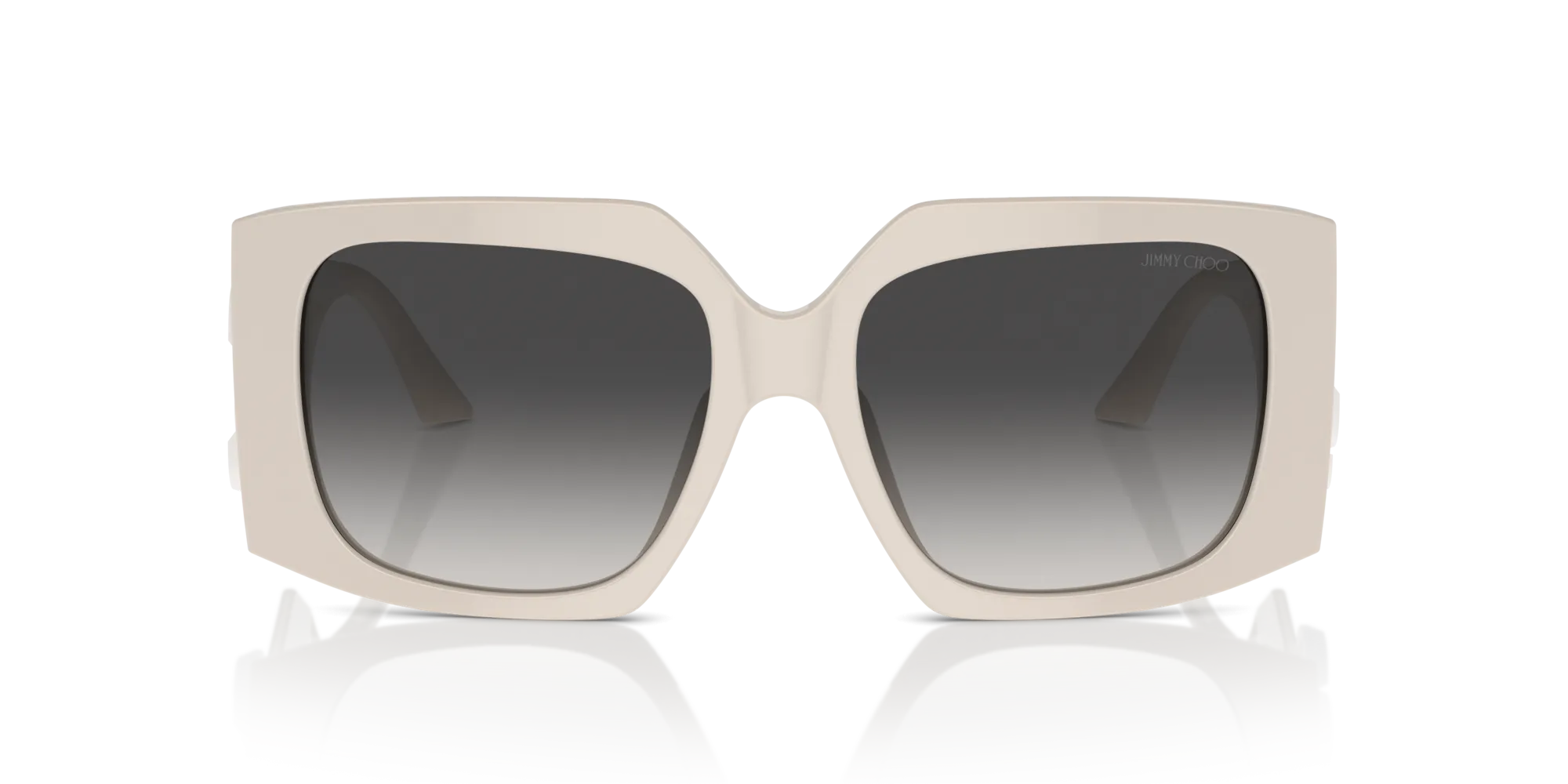 Jimmy Choo JC5006U 50088G Occhiali da sole Acetato Bianco Grigio Farfalla Normale Sfumato - immagine 3