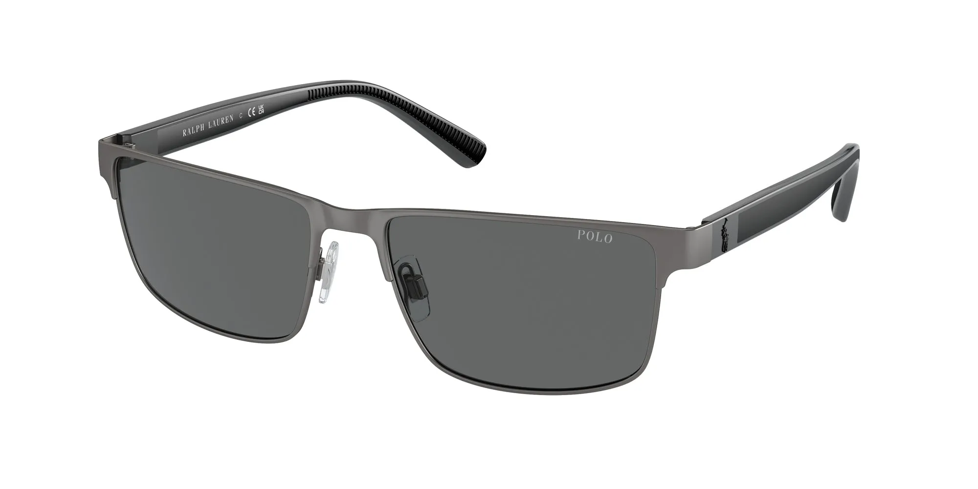 Polo Ralph Lauren PH3155 905087 Occhiali da sole Metallo Grigio Grigio Squadrata Normale - immagine 1