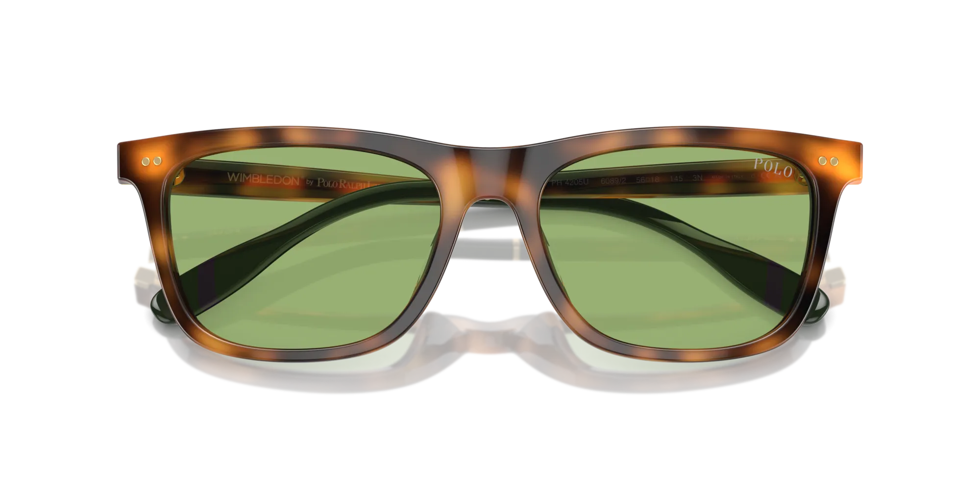 Polo Ralph Lauren PH4205U 6089/2 Occhiali da sole Acetato Rosso Verde Squadrata Normale - immagine 2