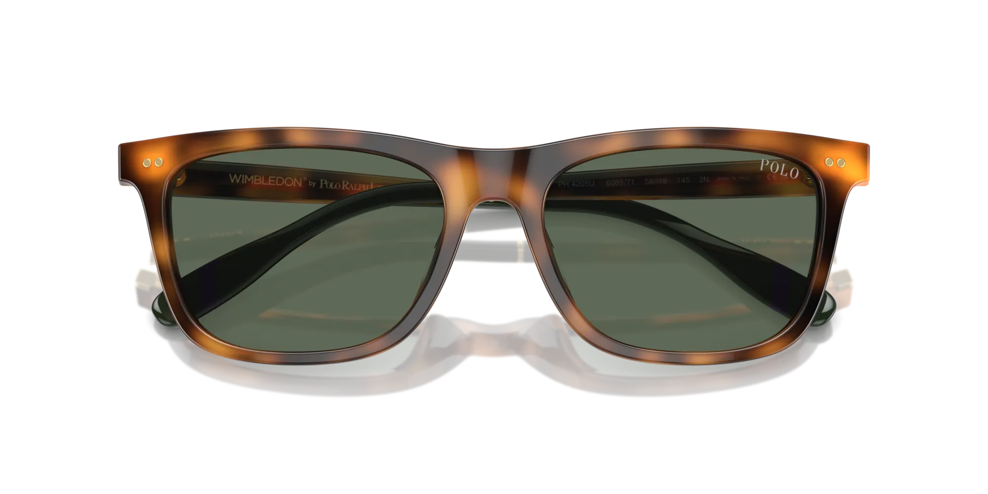 Polo Ralph Lauren PH4205U 608971 Occhiali da sole Acetato Rosso Verde Squadrata Normale - immagine 2