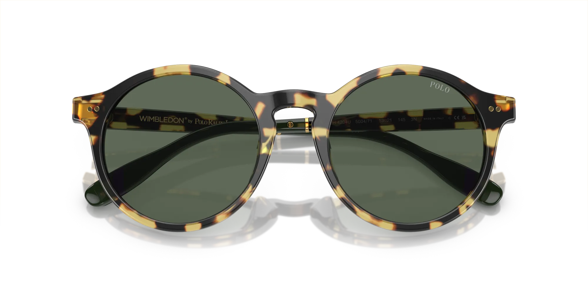 Polo Ralph Lauren PH4204U 500471 Occhiali da sole Acetato Tartaruga Verde Pantos Normale - immagine 2