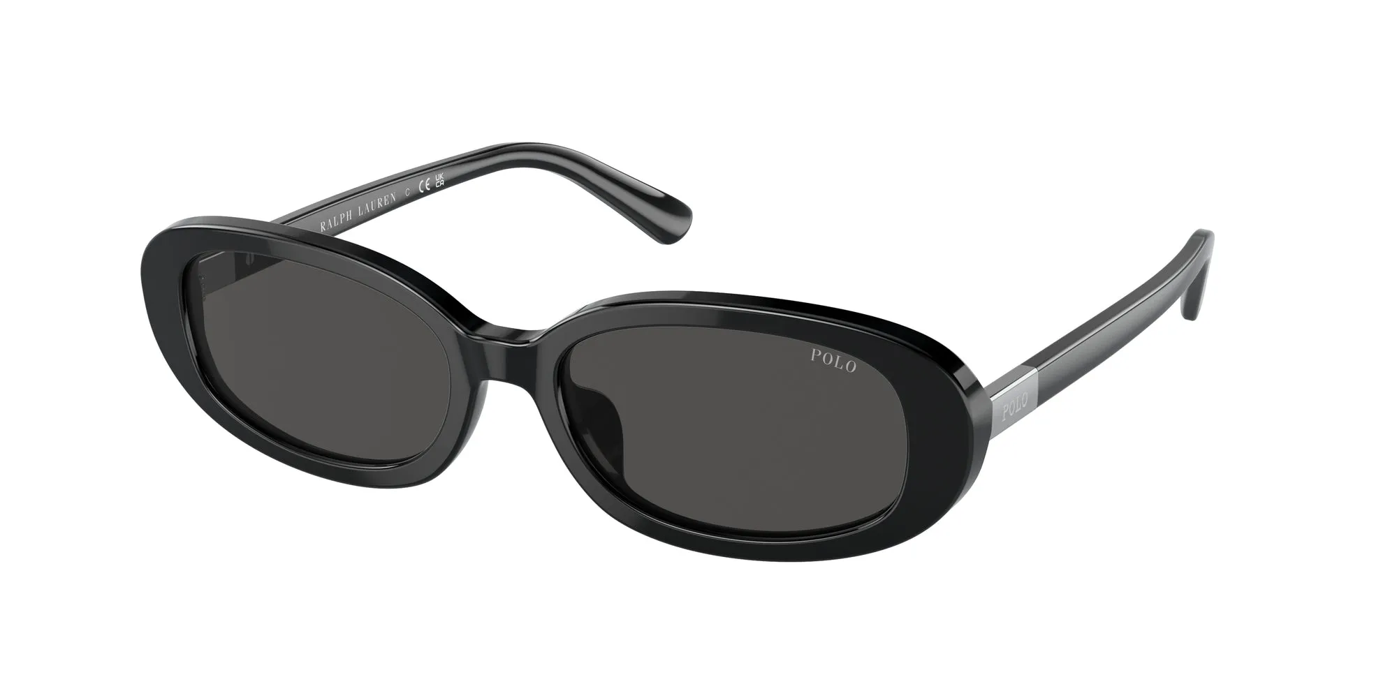 Polo Ralph Lauren PH4198U 500187 Occhiali da sole Acetato Nero Grigio Rotonda Normale - immagine 1